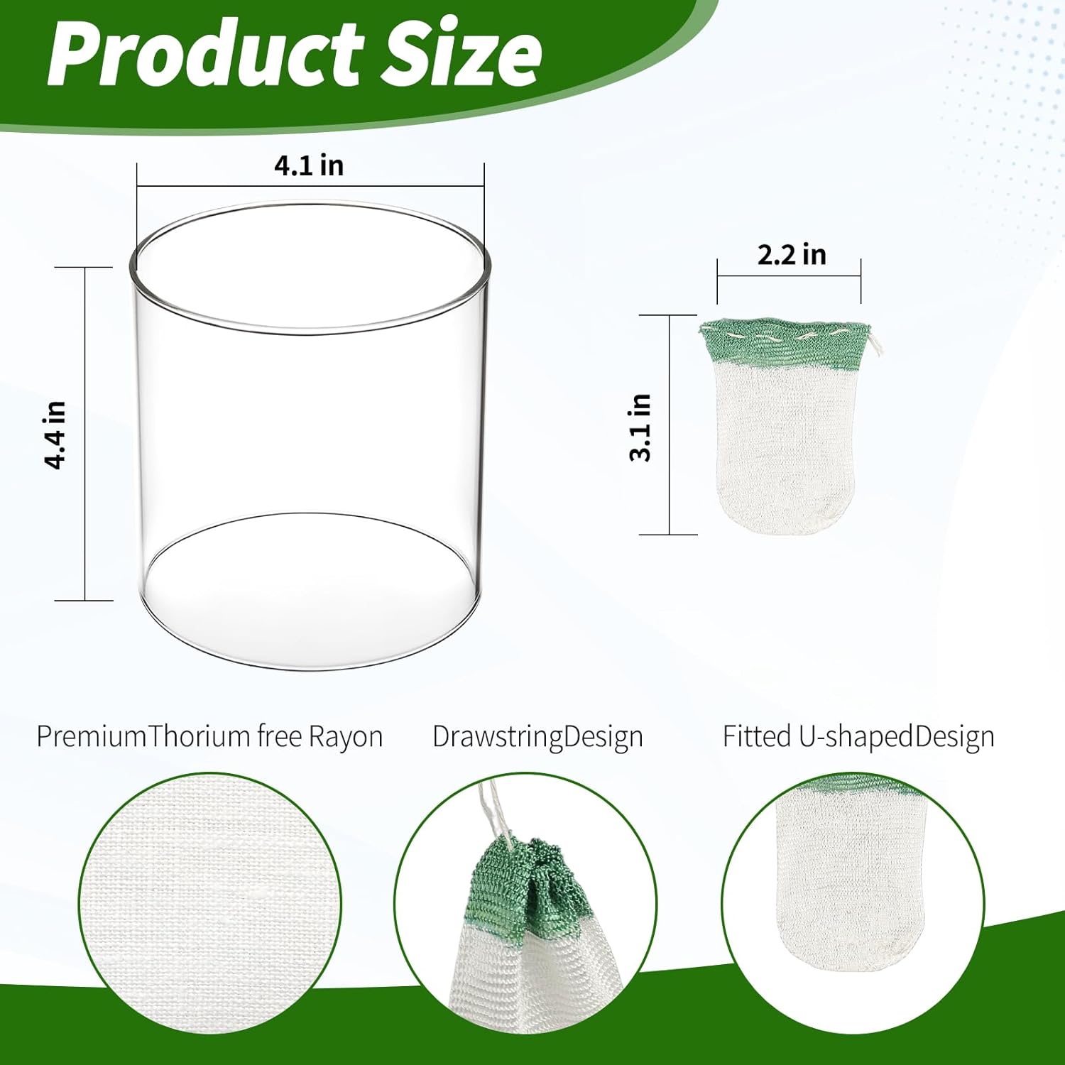 10 Propane Lantern Mantles and 1 Lantern Glass Globe Replacement Parts, Compatible with Coleman Kerosene Lanterns, Propane Lantern Mantle Replacement Suitable for Outdoor Camping Propane Lantern - Image 2