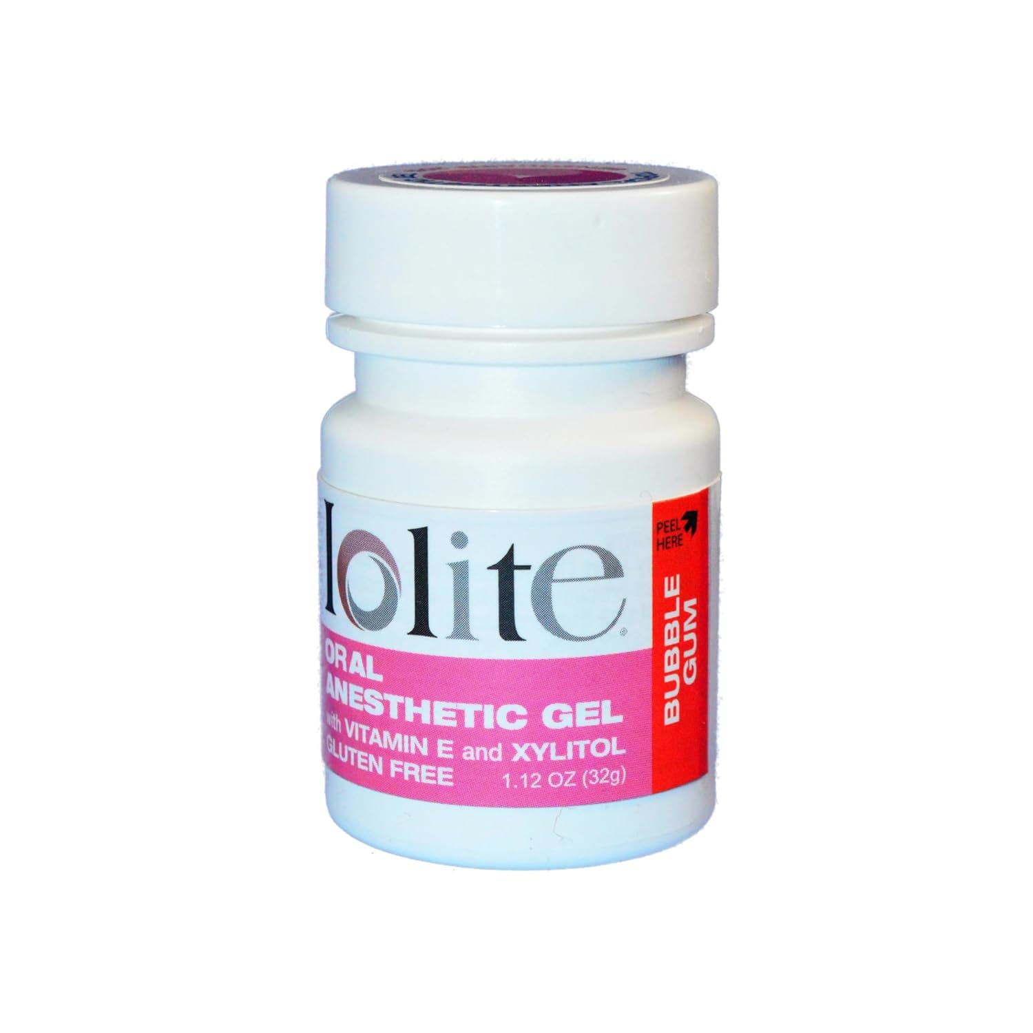 IOLITE Gel Oral Tópico com Xilitol e Vitamina E - Sem Glúten - Alívio para Feridas e Dores Dentárias (28g, Aroma de Chiclete)