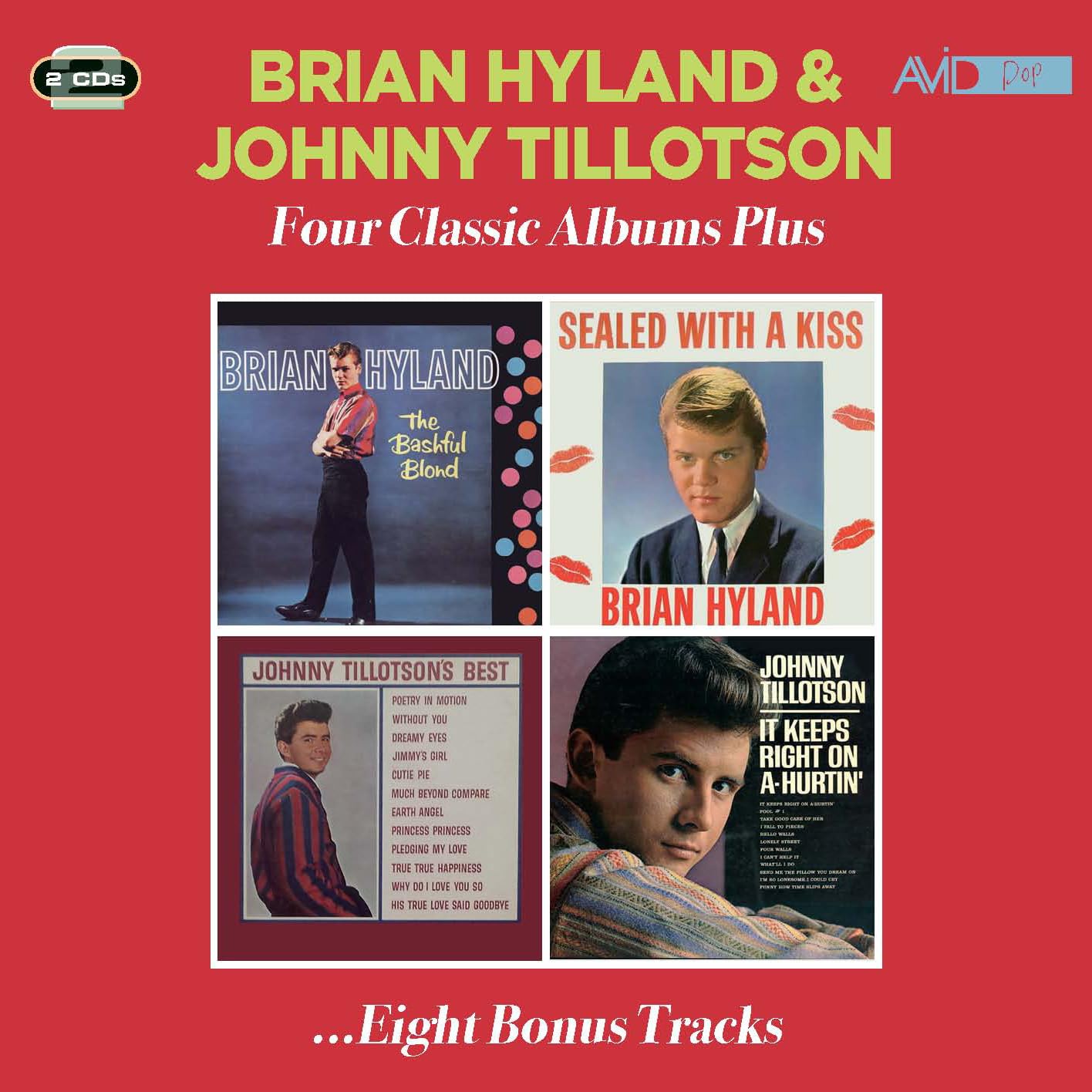 Brian Hyland & Johnny Tillotson - Four Classic Albums CD Album