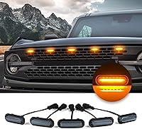 Vista 15 de 5 luces LED delanteras para parrilla compatibles con accesorios Ford Bronco 2021 2022 2023 2024 2/4 puertas Badlands Wildtrak Everglades y primera