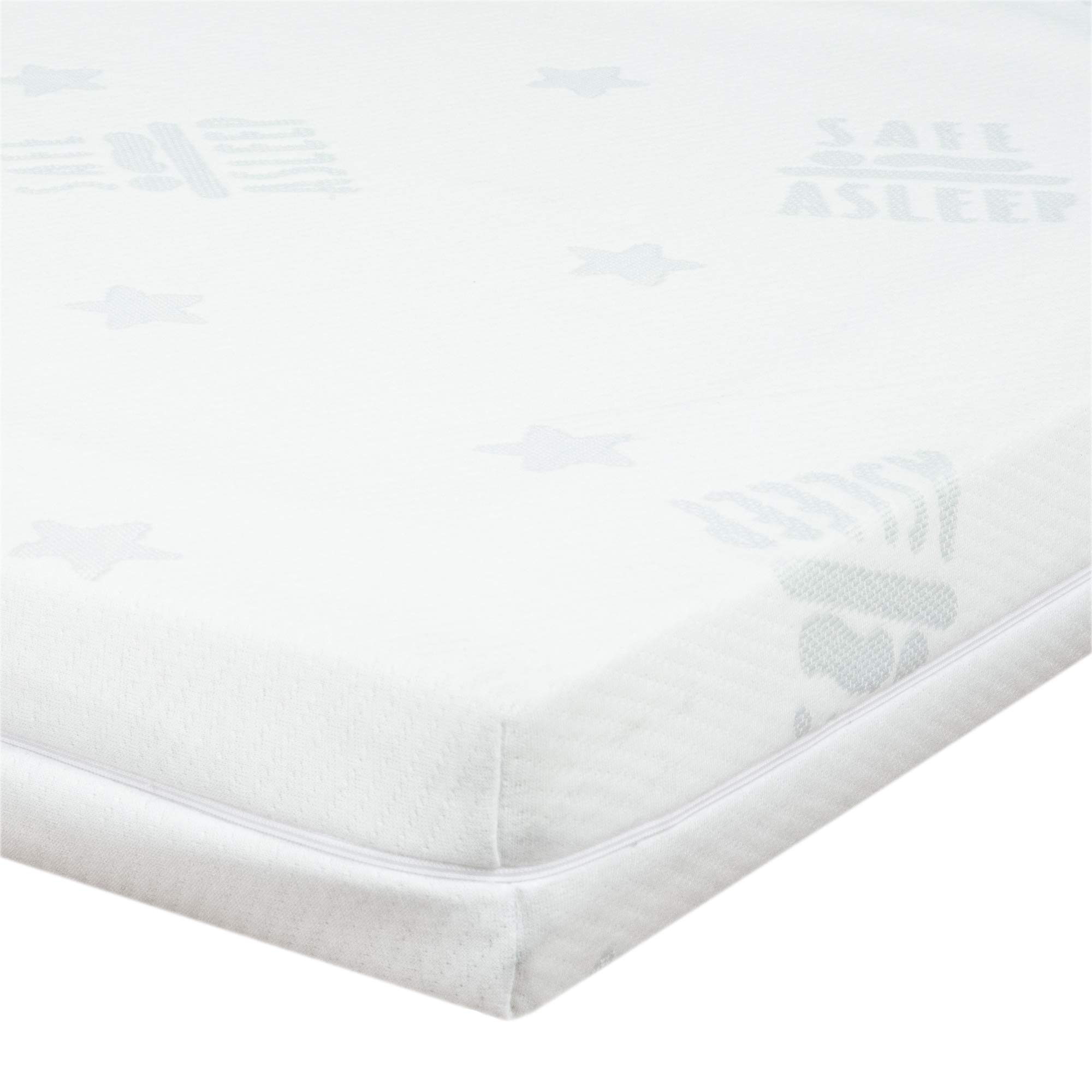 roba Laufgittermatratze 6 eckig - safe asleep - Baby Matratze für Laufgitter / Laufstall - Laufgittereinlage mit abnehmbarem Jacquard Bezug