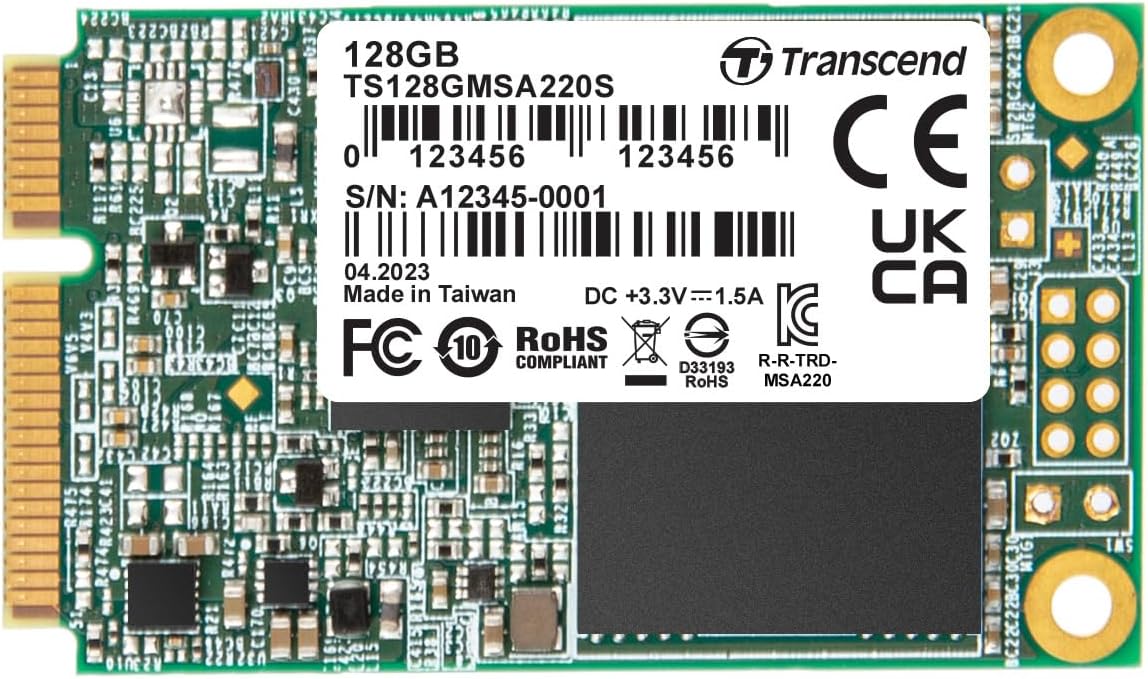 SSD 128GB MSA220S mSATA 3D NAND, SATA3