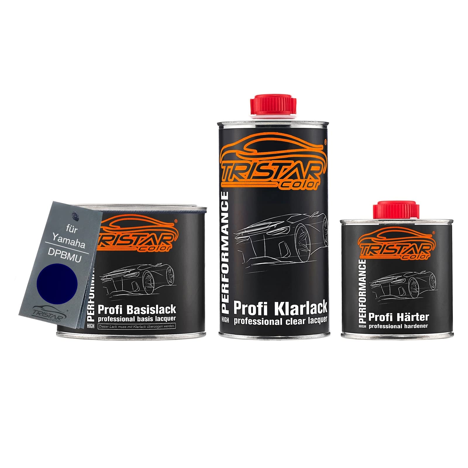 TRISTARcolor Peinture moto Pots pour Yamaha DPBMU Ocean Blue Metallic 1,25L | Kit peinture de base + vernis 2K + durcisseur, prêt à l'emploi
