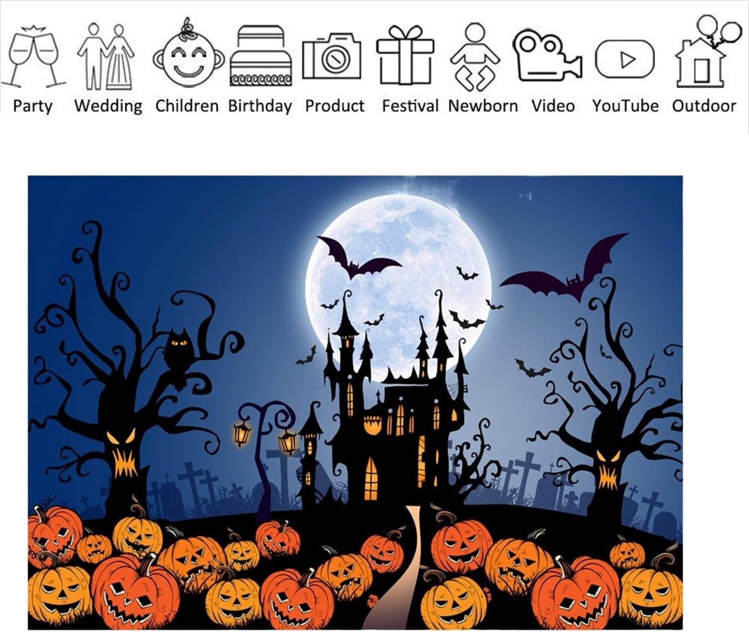 背景紙 ハロウィン パンプキン 装飾 コスプレ 写真撮影 300x180cm 背景紙 ハロウィン パンプキン 装飾 コスプレ 写真撮影 300x180cm