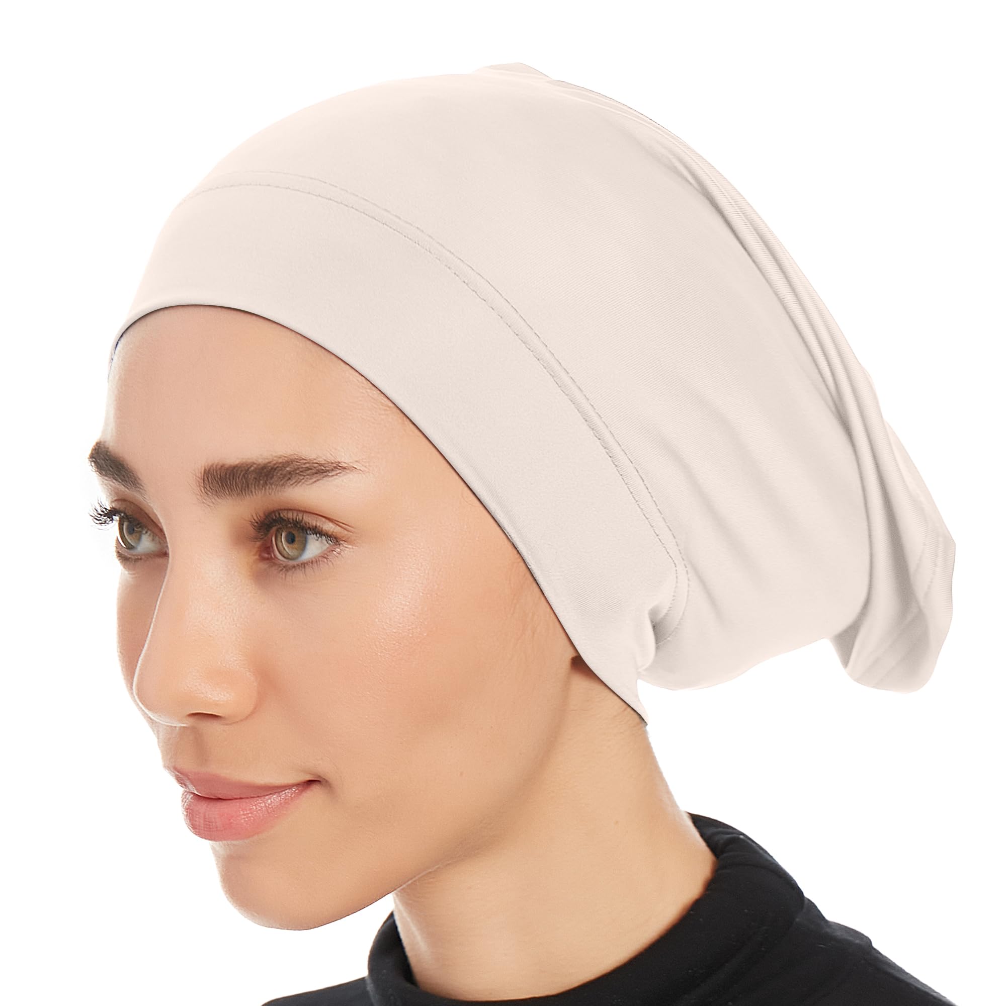 Ayisah Women's Light Grey Hijab Caps Undercap For – Hijab Cap Underscarf Turban Dreadlocks Tube – Muslim Accessories Headscarf Wrap - Islamic Hajib Headwrap Scarves Solid Color (Light Grey)