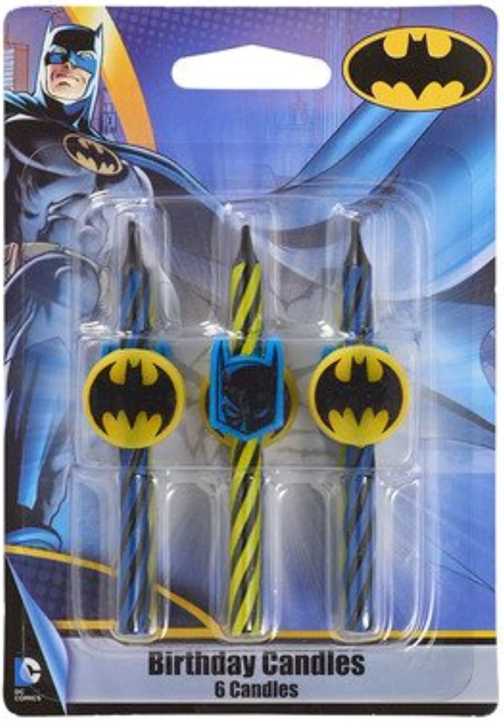 Batman Birthday Cake Candles - 6 pc