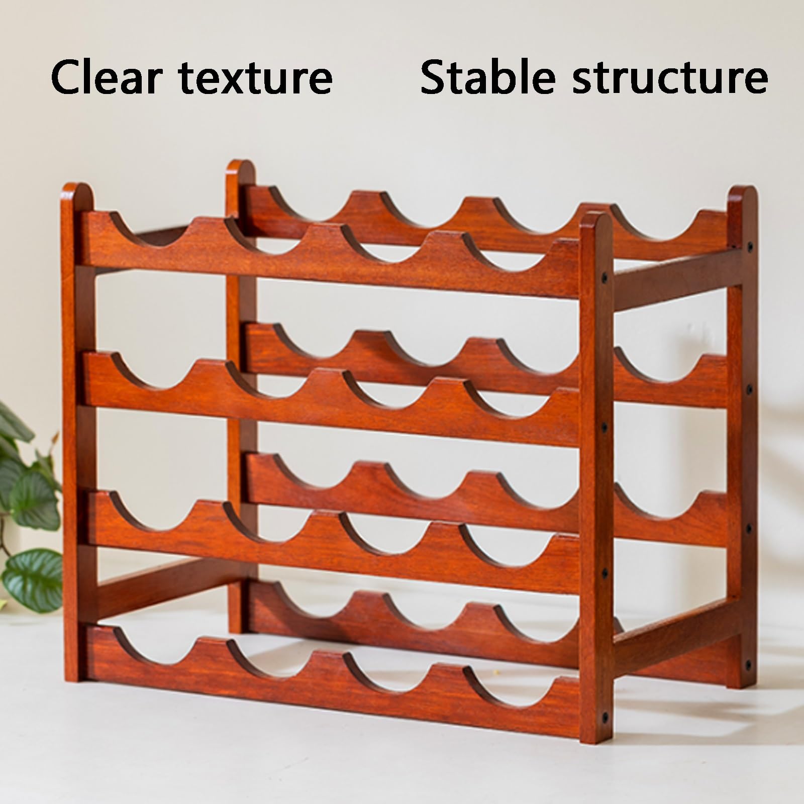 Portabottiglie in legno, design aperto multistrato(Large)