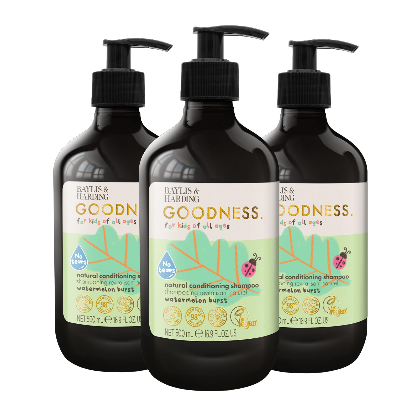 Baylis & Harding Goodness Kids Natural Conditioning Shampoo 500ml 3 pack