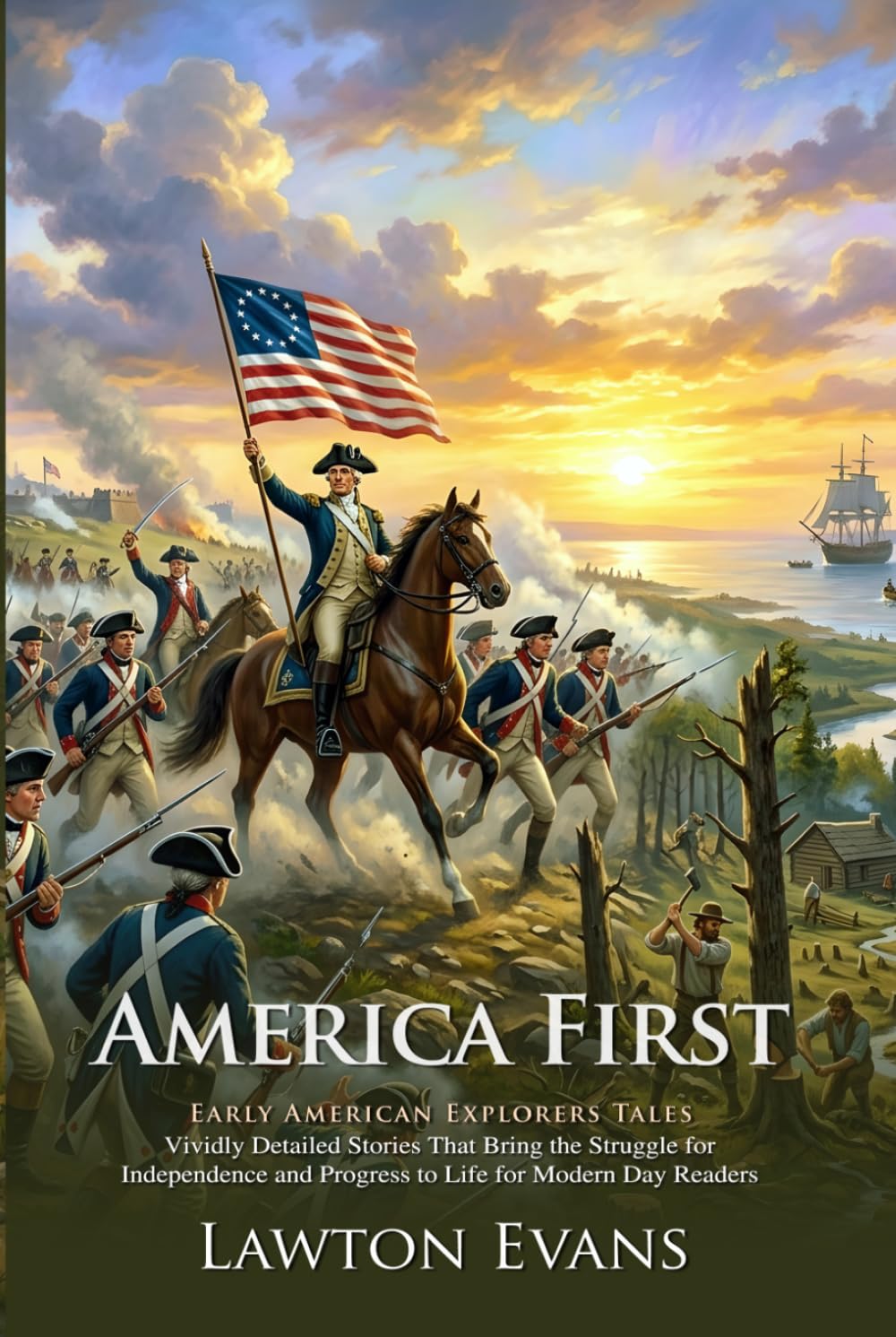 America First: 100 Heroic Stories of American History and Spirit: Courageous Feats of Early Settlers - Illustrated with Biography and Commentary