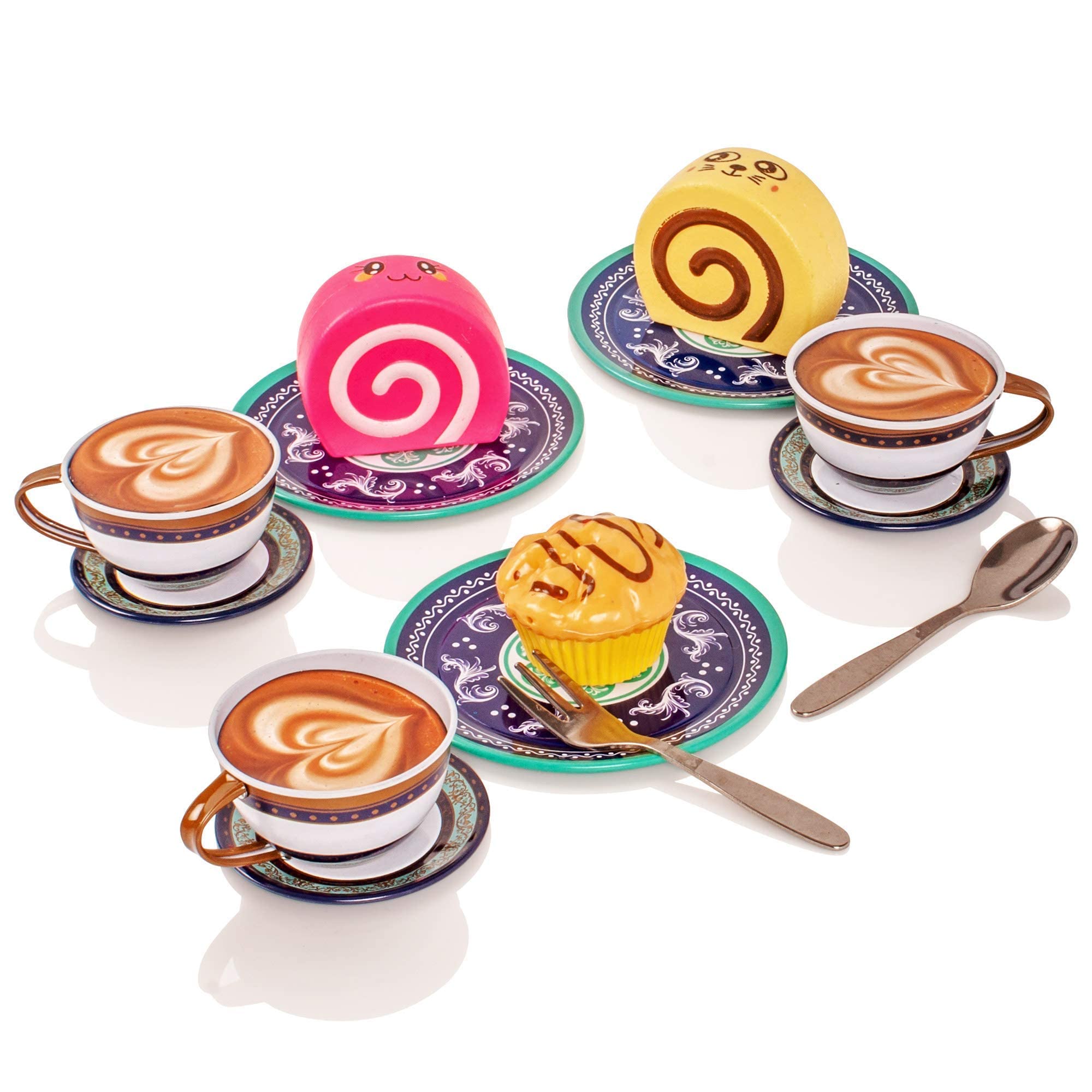 Milly & Ted 39 Piece Afternoon Tea Party Teaset for 4 with Pretend Play