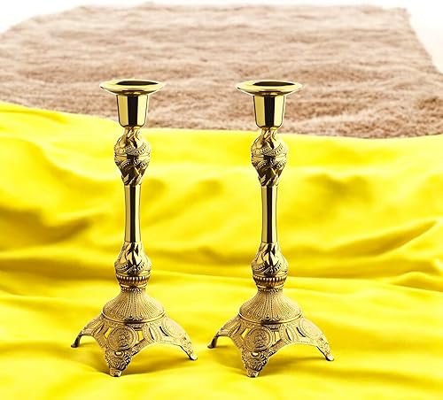 Miniatura 9 de Alisveristime Juego de 2 candelabros decorativos de tamaño mediano para decoración elegante del hogar (dorado y plateado)