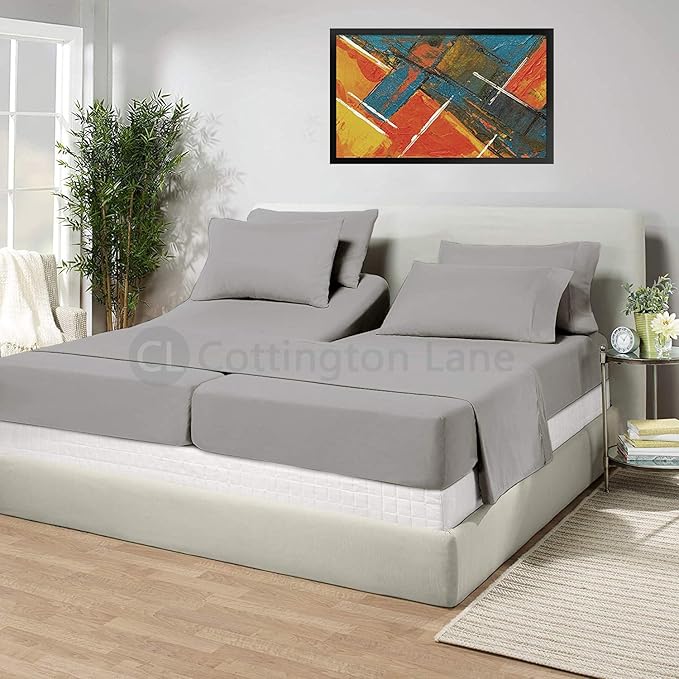 Split California King Sheets Sets for Adjustable Beds