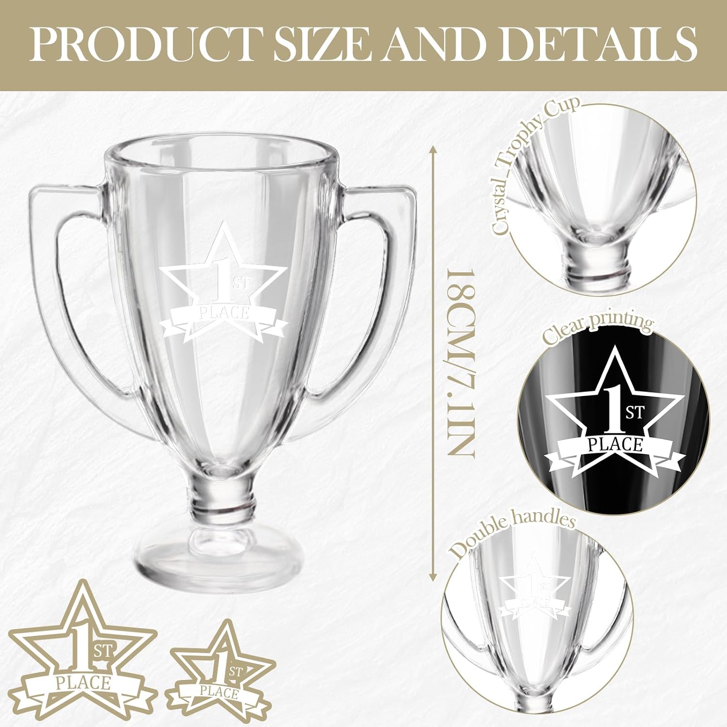 Wesiti Teacher Appreciation Gifts Employee Appreciation Crystal Trophy Gifts 7" Crystal Trophy Awards for Administrative Professionals Day Nurses Week Thank You Gift for Student Teacher Coworker Staff