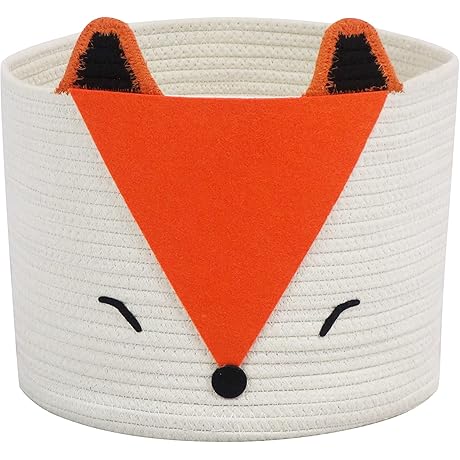 Orange Fox Storage Basket - Nursery Decor and Organization Buddy
