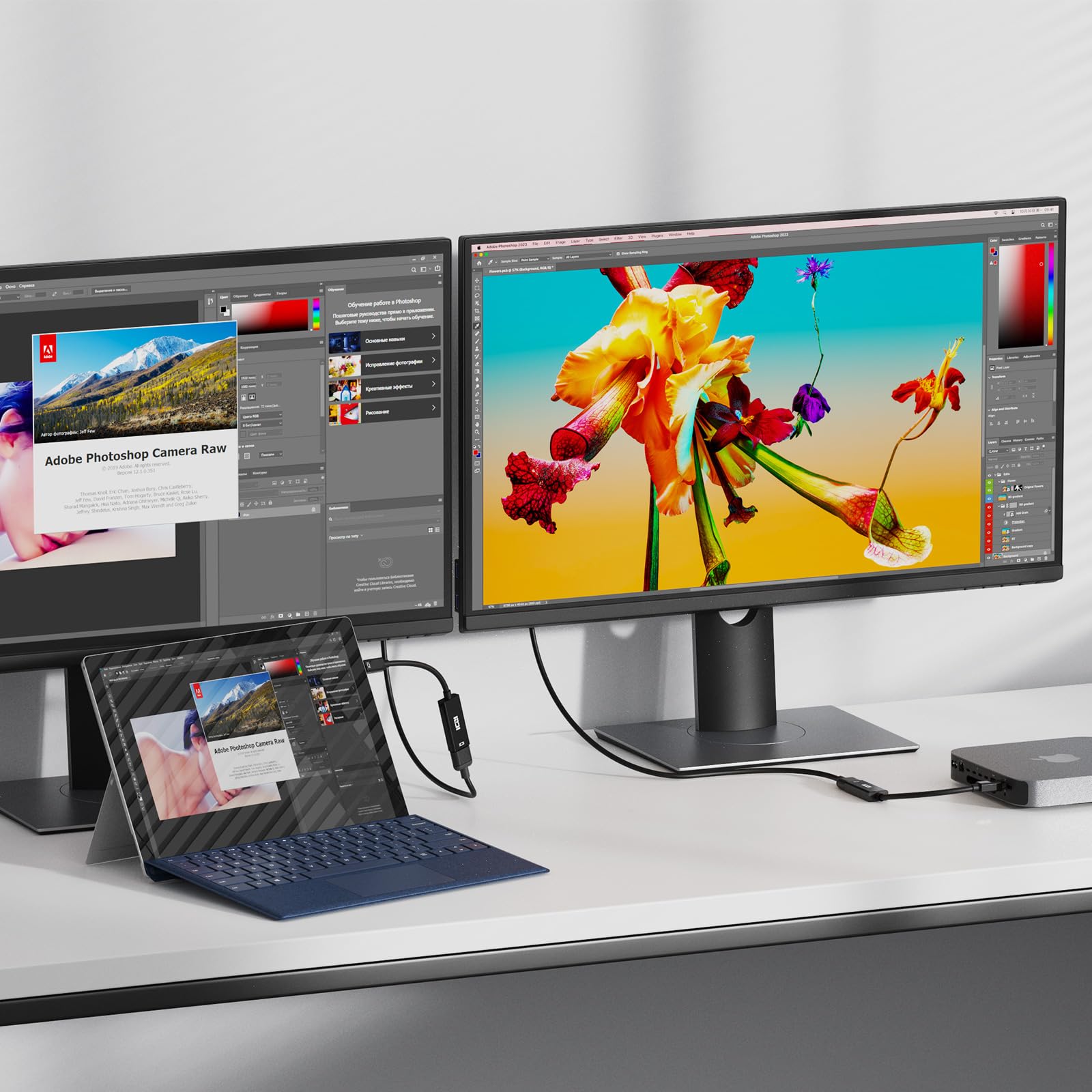 ICZI Adapter Mini DisplayPort HDMI 4K 30HZ, kompatybilny z MacBook Air/Pro, Microsoft Surface Pro/Dock, monitor, projektor, czarny