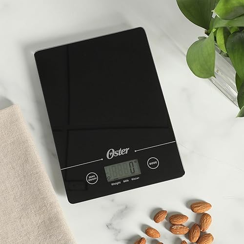 Miniatura 7 de Oster Gridley - Báscula digital de cocina, báscula de alimentos de alta precisión de 11 libras con pantalla LCD, función de tara, medición de gramos
