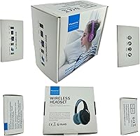 Vista 2 de Auriculares inalámbricos para niños, auriculares Bluetooth para niños pequeños, con aislamiento sobre la oreja, auriculares plegables con micrófono
