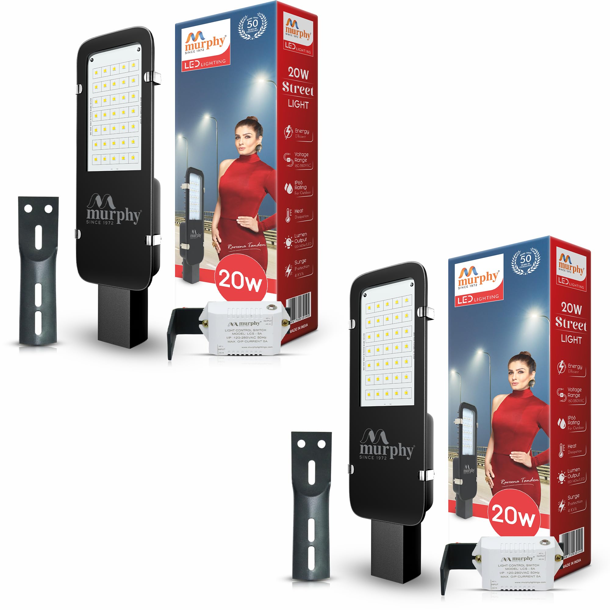 Murphy LED 30W Dusk to Dawn Auto Day/Night ON/Off Street Light, IP-65 Outdoor Light (Cool White, Pack of 2, Aluminum) (B08THMGFSC) Amazon Price History, Amazon Price Tracker