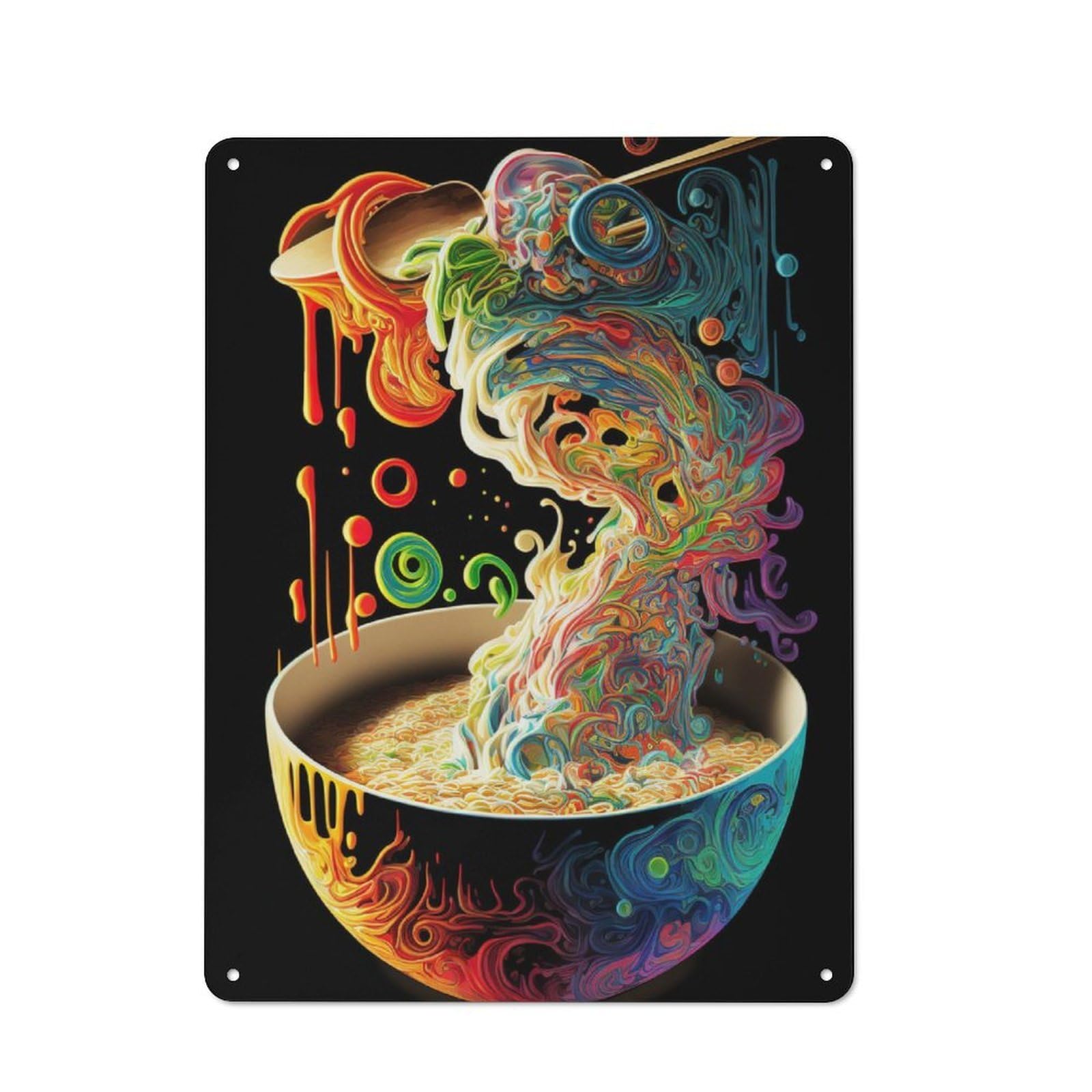 Junmoney Ramen Japan Food Metal Sign 40X30cm With For Workshop Wall, Rustic Decor, For Garage, Workshop And Man Cave Decoration