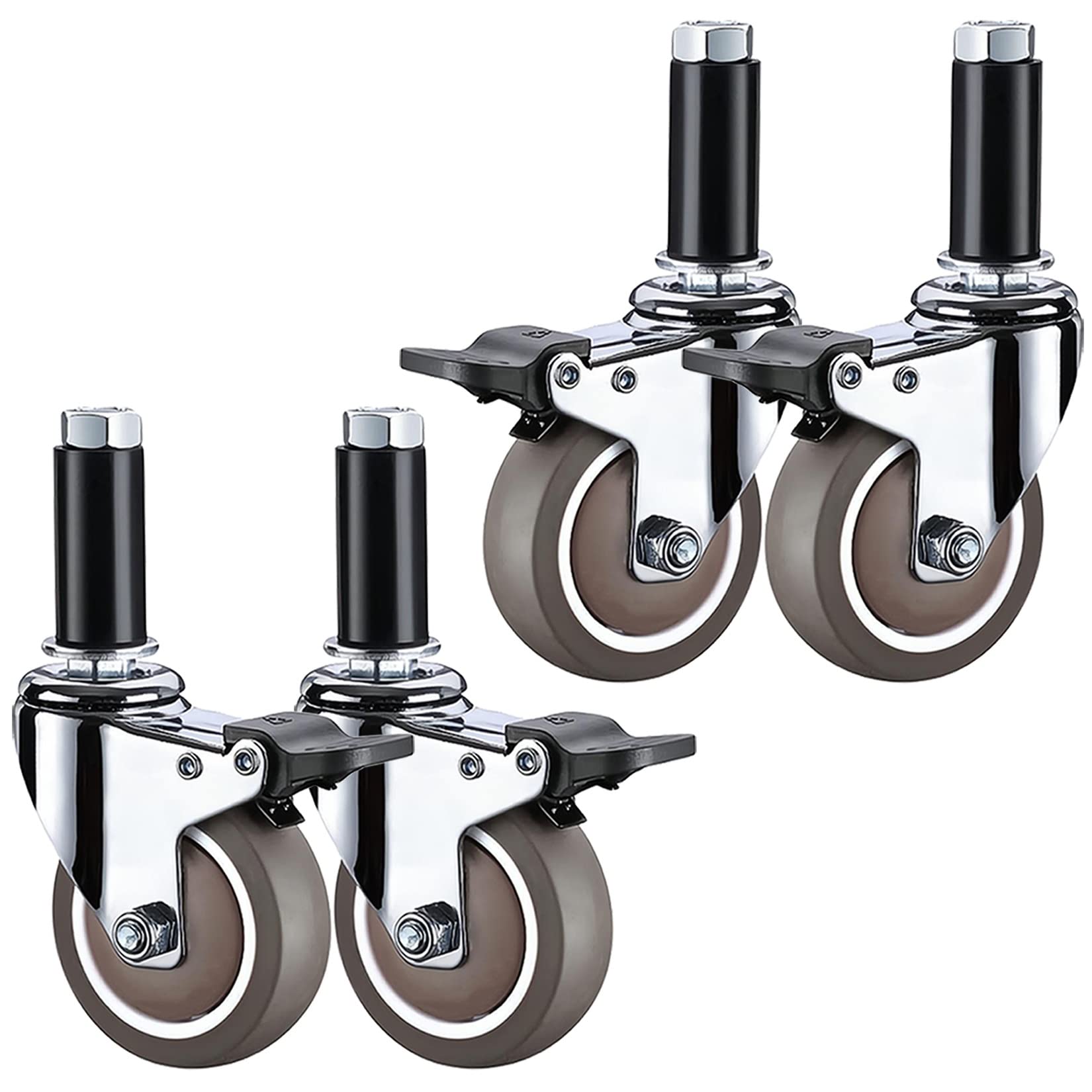 Roulettes de rechange en acier inoxydable pour chariot mobile