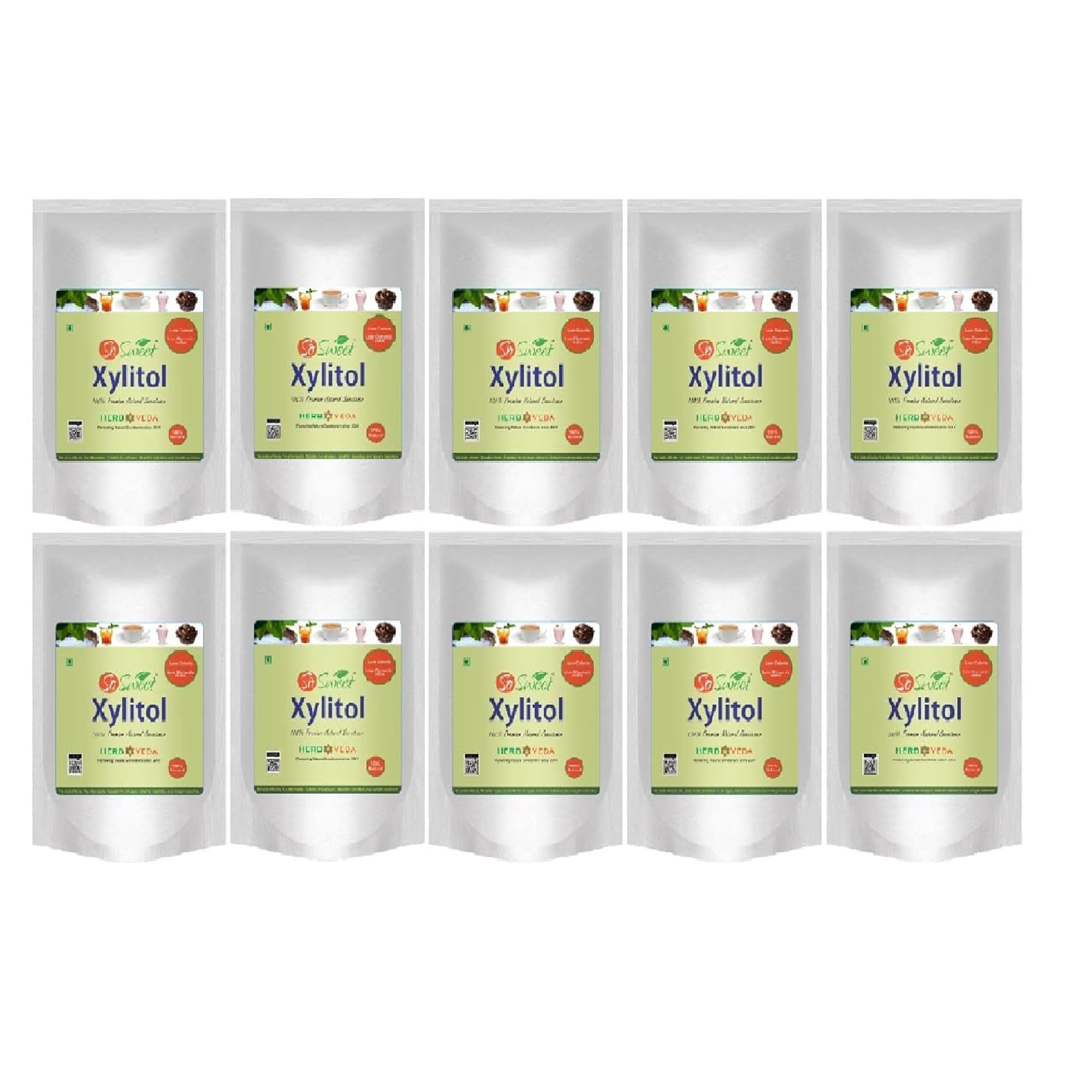 Xylitol 250 gm 100% Natural Sweetener - Sugarfree (Pack of 10)
