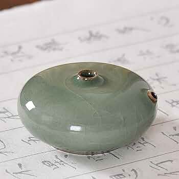 白磁円形水滴　柏岩作　書道　硯 白磁円形水滴 柏岩作 書道 硯 白磁円形水滴 柏岩作 書道 硯