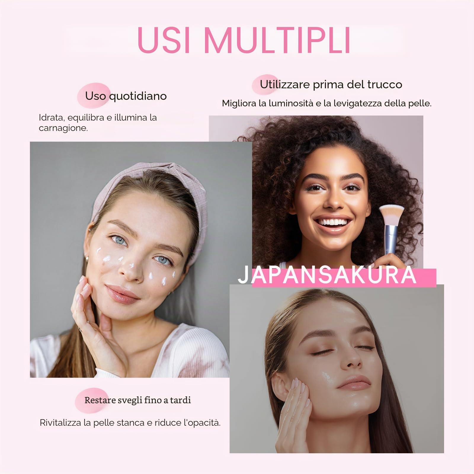 LAIKOU Sakura Skin Care Adolescente da Viaggio, 8 Pezzi Kit Pulizia Viso Ragazza, Kit Crema Viso Giorno e Notte, con Detergente Crema Contorno Occhi Siero Maschera Idratante e Maschera Collo (11pcs)