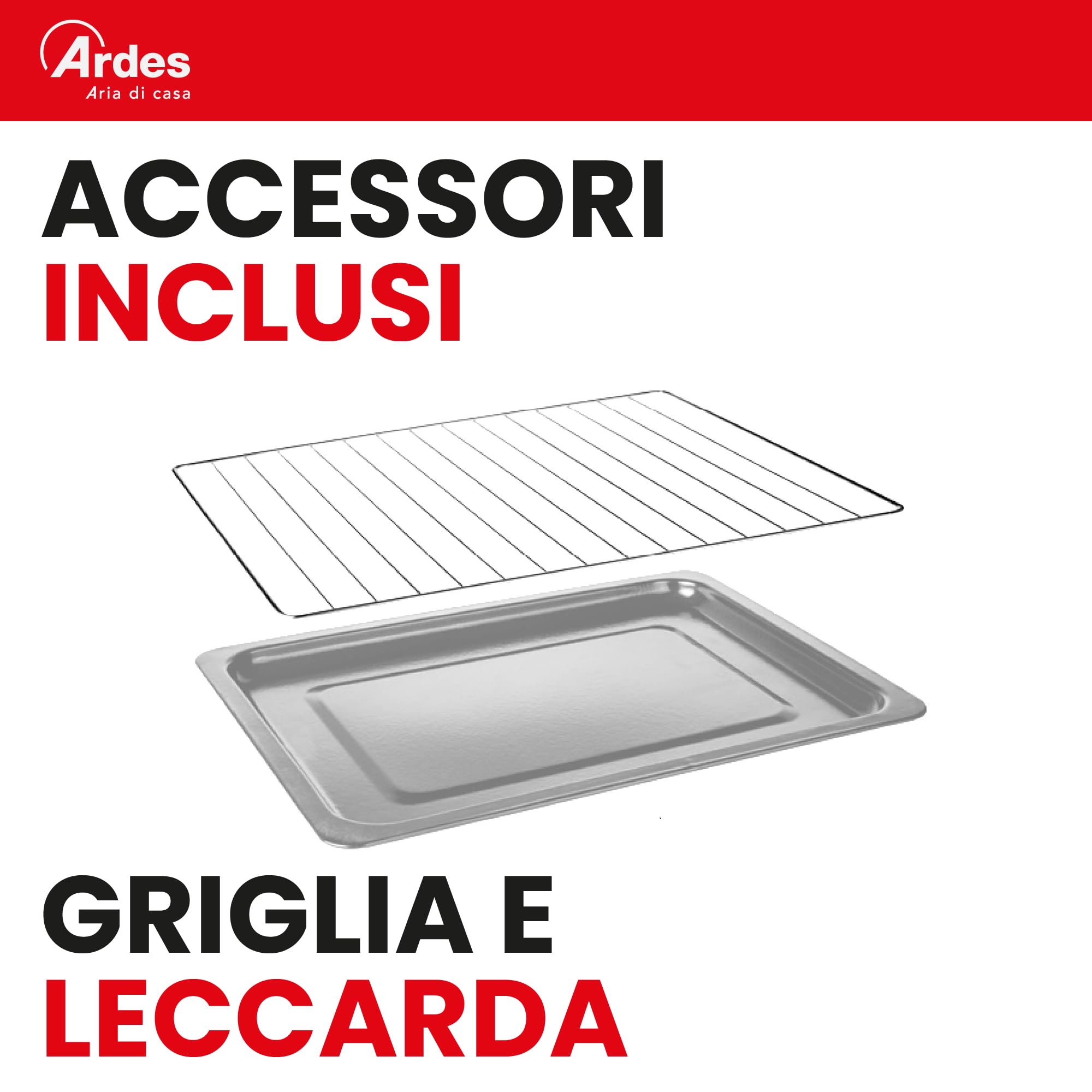 ARDES AR6211B Horno Eléctrico 10 Litros con Doble Vidrio y Temporizador