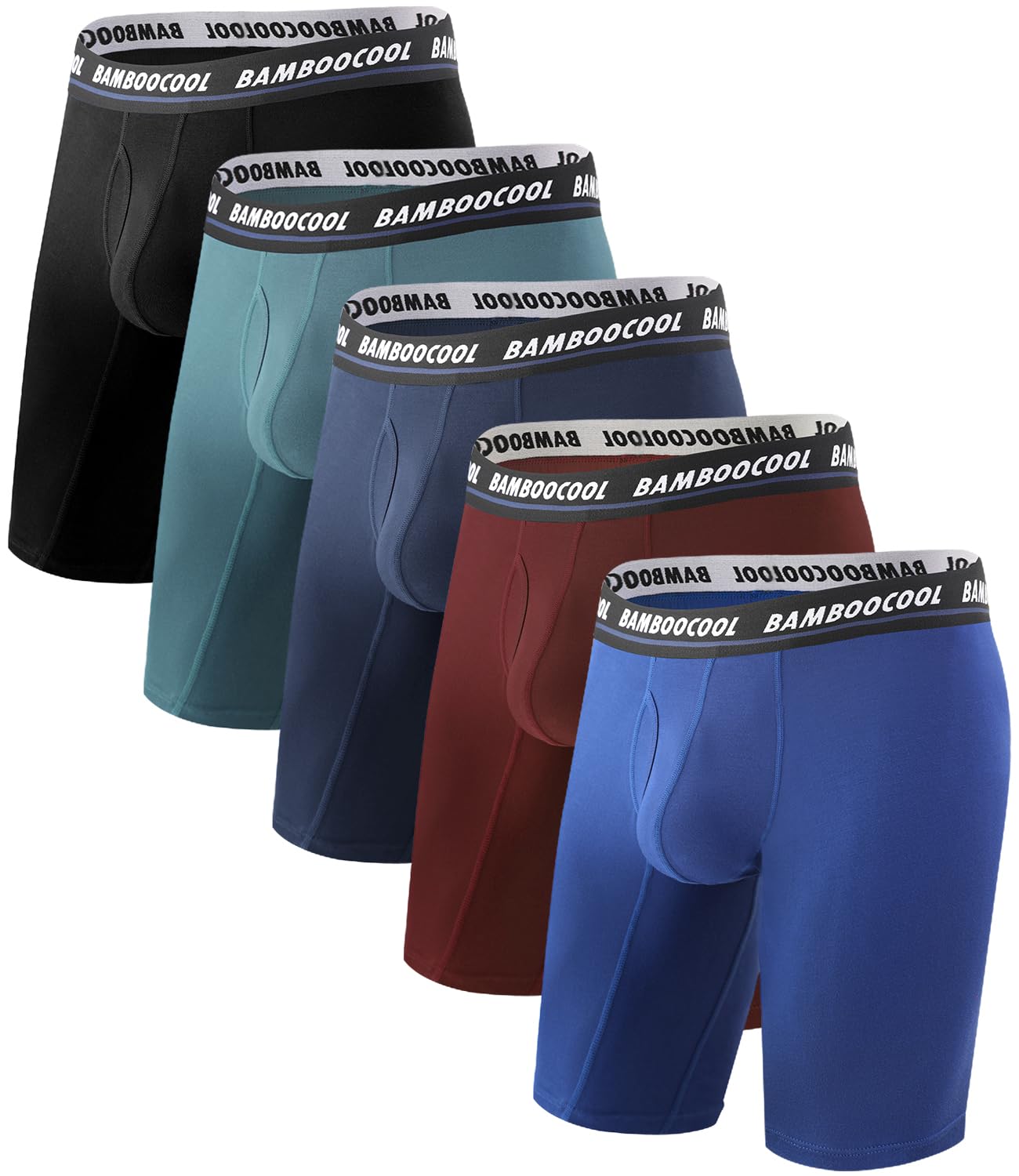 bamboo cool Men's Long Boxer Briefs Performance Long Leg Sports Boxer Brief Underwear MultiPack-picture-41