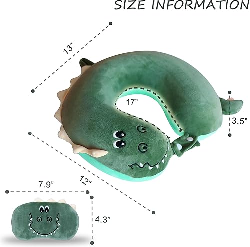 Vista 2 de Sexysamba Reposacabezas y almohada de cuello de dibujos animados para niños y niñas, adolescentes, accesorios de viaje para avión, automóvil