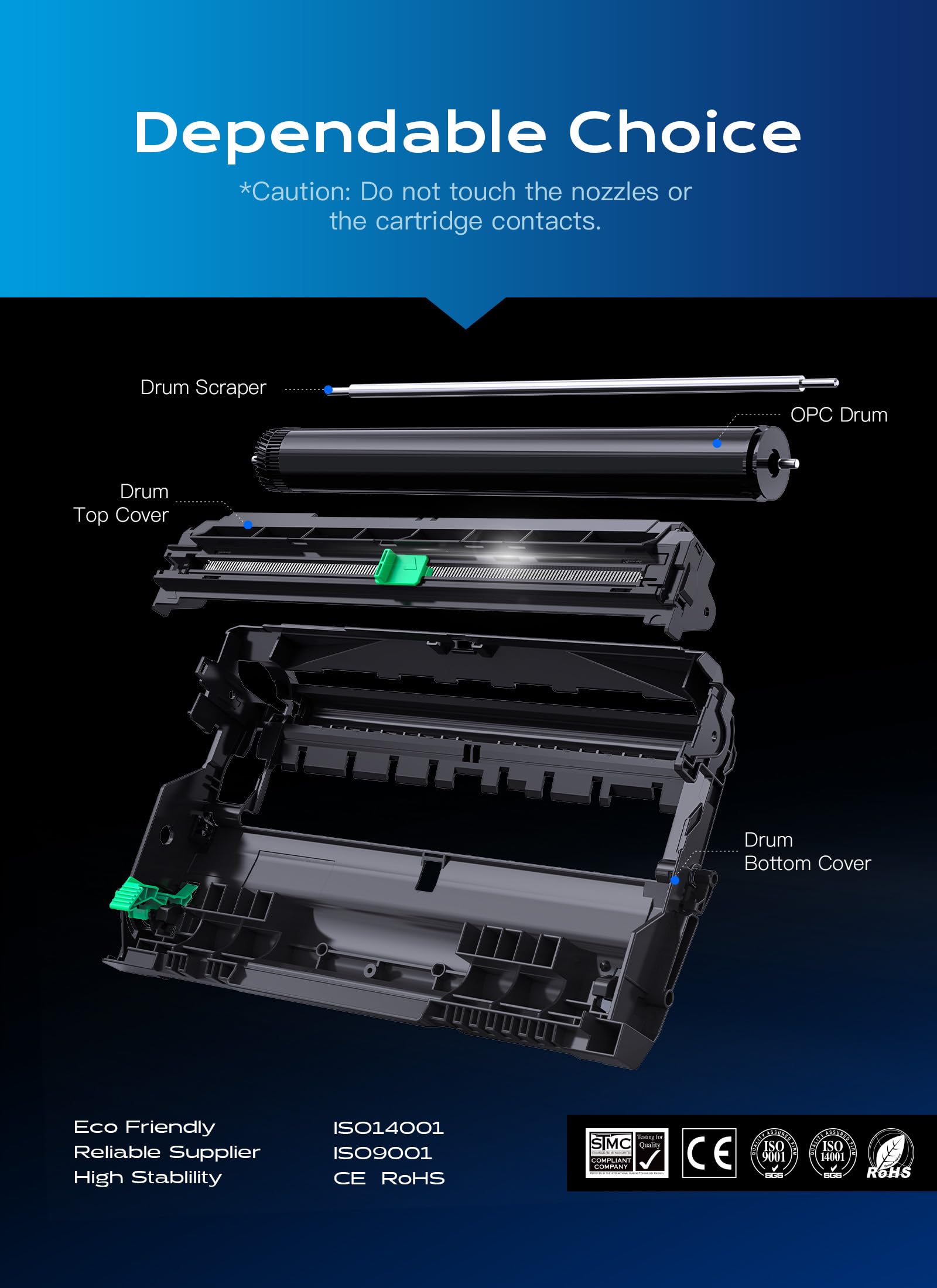 Quark DR2400 Tambor Compatible para Brother MFC-L2710DW DCP-L2530DW | para Brother TN2420 TN-2420 para MFC-L2750DW HL-L2375DW HL-L2350DW HL-L2310D HL-L2350DN HL-L2370DN DCP-L2510D (1 Negro)