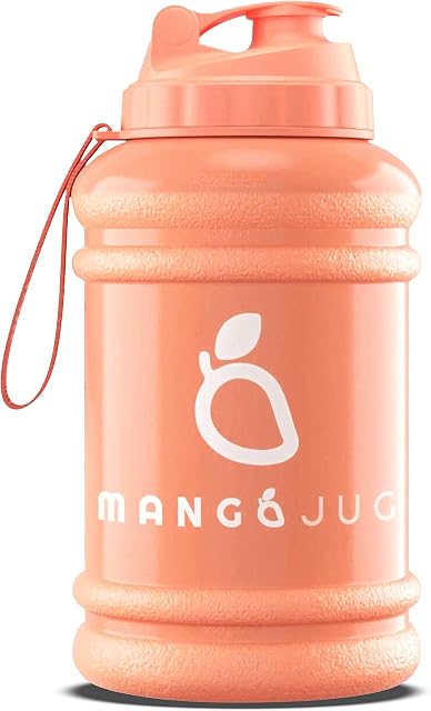 MANGO 2.2 Litre Water Bottle With Straw and Time markings - BPA Free Xl Jug - Extra Large Durable Sports Bottles With Flip Cap - Ideal For Gym and Bodybuilding - Large Sports Reusable Water Bottle