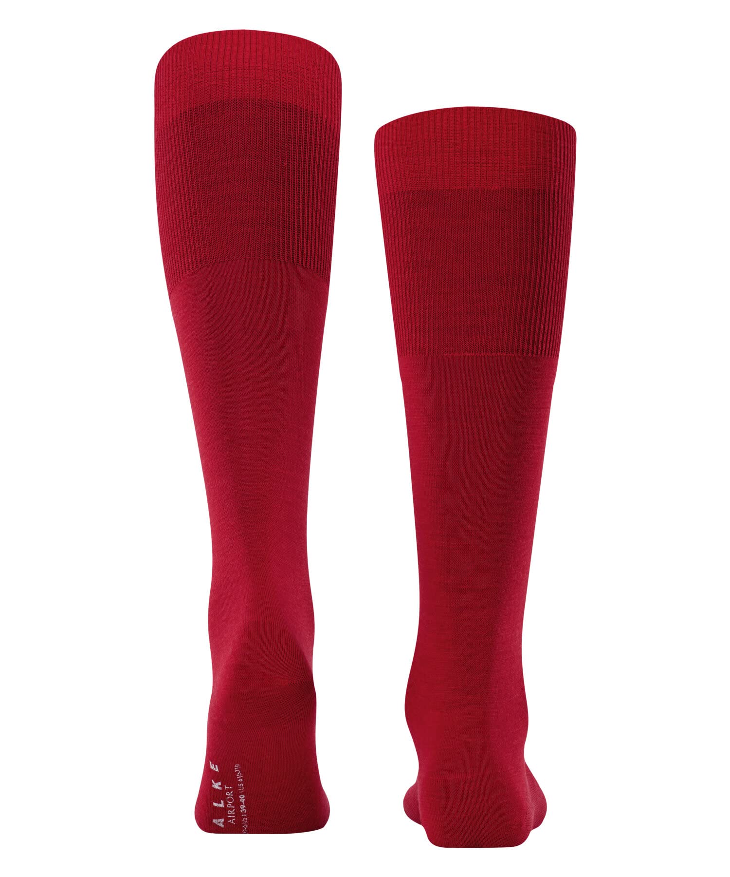 FALKE Airport M Kh laine coton unies 1 paire, Chaussettes longues Homme, Rouge Scarlet 8120, 41-42