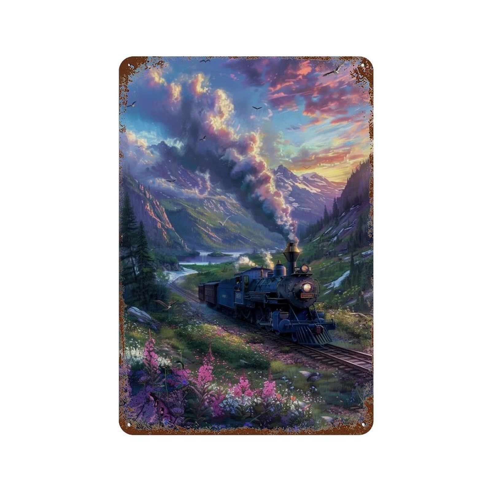 HDURYEYRYY Valley Steam Wanderer 04 Wall Retro Iron Vintage Art Metal Tin Sign Poster Modern Home Cofffee Club Art Bar Shop Decor 30x20cm