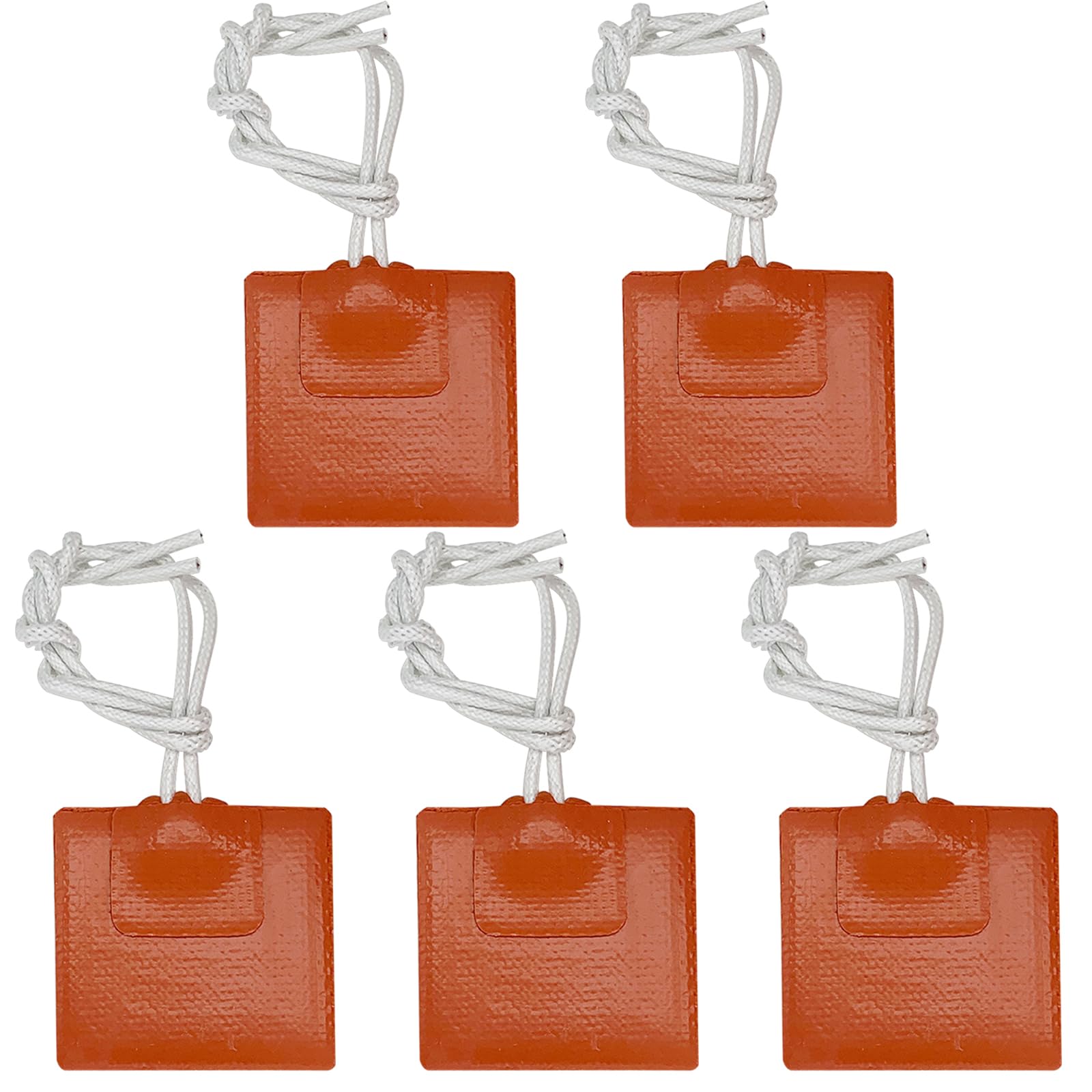 Harissess 5PCS Electric Silicone Rubber Heating Pad,12V 7W Flexible Heating Baking Mats Electric Blanket Flexible Mat Constant Temperature 200? Max (40x40mm?