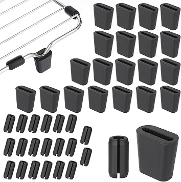 40 PCS Heavy-Duty Kitchen Sink Rack Wire Protective Feet, Rubber Feet for Sink Grid, Non-Slip Bumper Replacement Parts for Sink Grate, Kitchen Wire Protective Rack Black