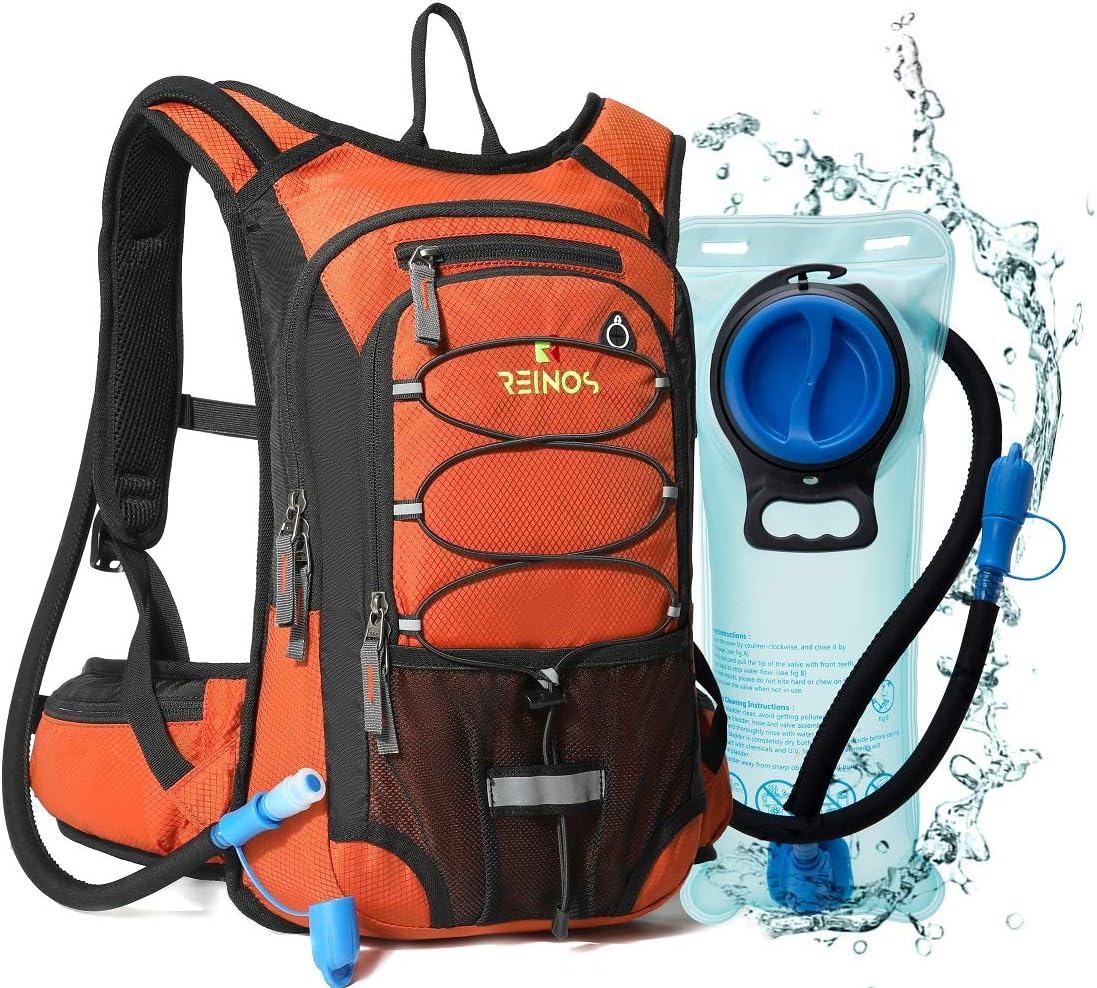 REINOS Hydration Backpack with 3L Bladder for Men & Women, Daypack with Thermal Insulation | Great for Hiking, Running, Cycling, Camping, Skiing, Outdoor Activities