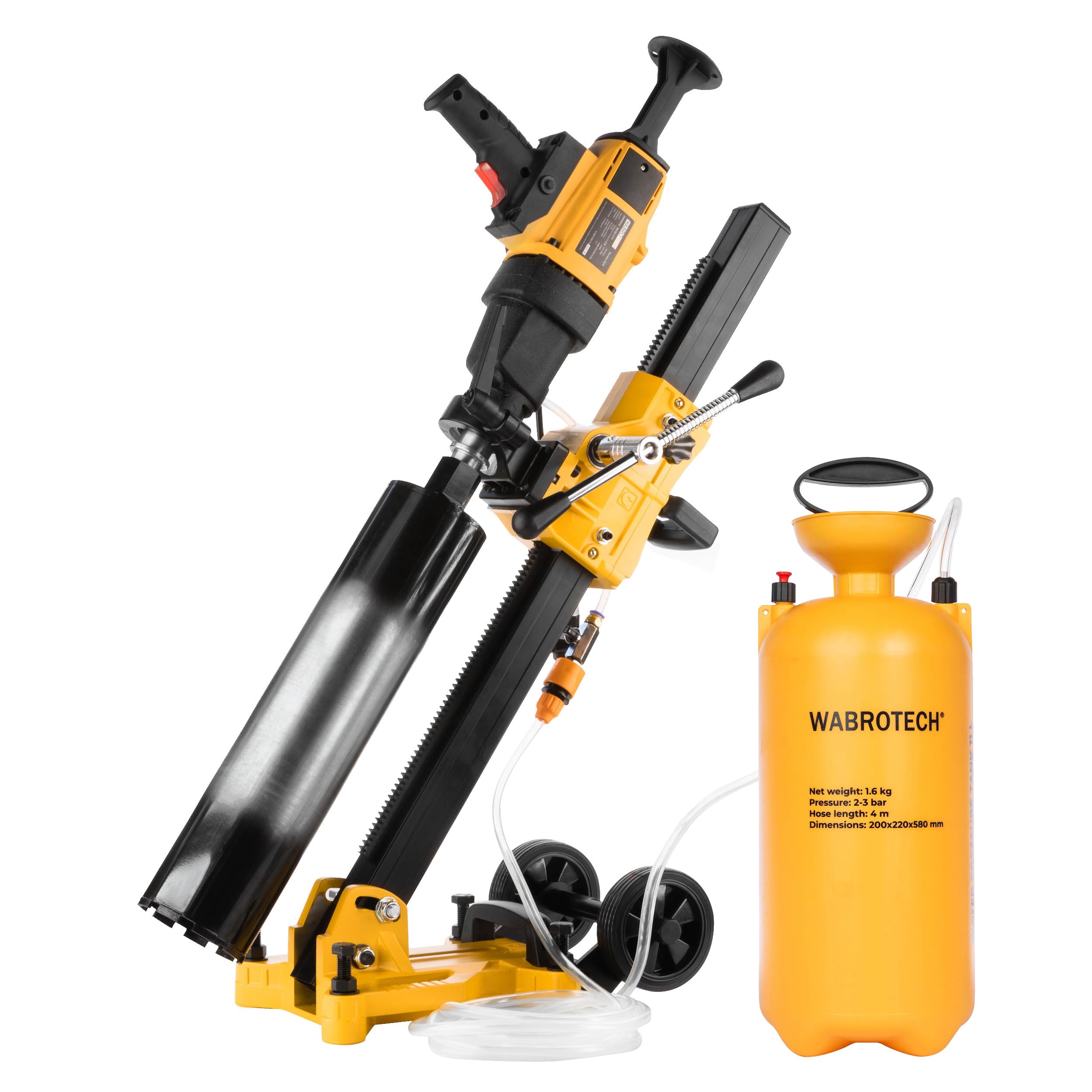 Carotteuse 3 Vitesses Portative 1500 W - Carotteuse Diamantée avec Disjoncteur PRCD - Carotteusee Mains Libres 3960 Tr/min Pour Forage à Eau et à Sec - Perceuse Diamantée Portable