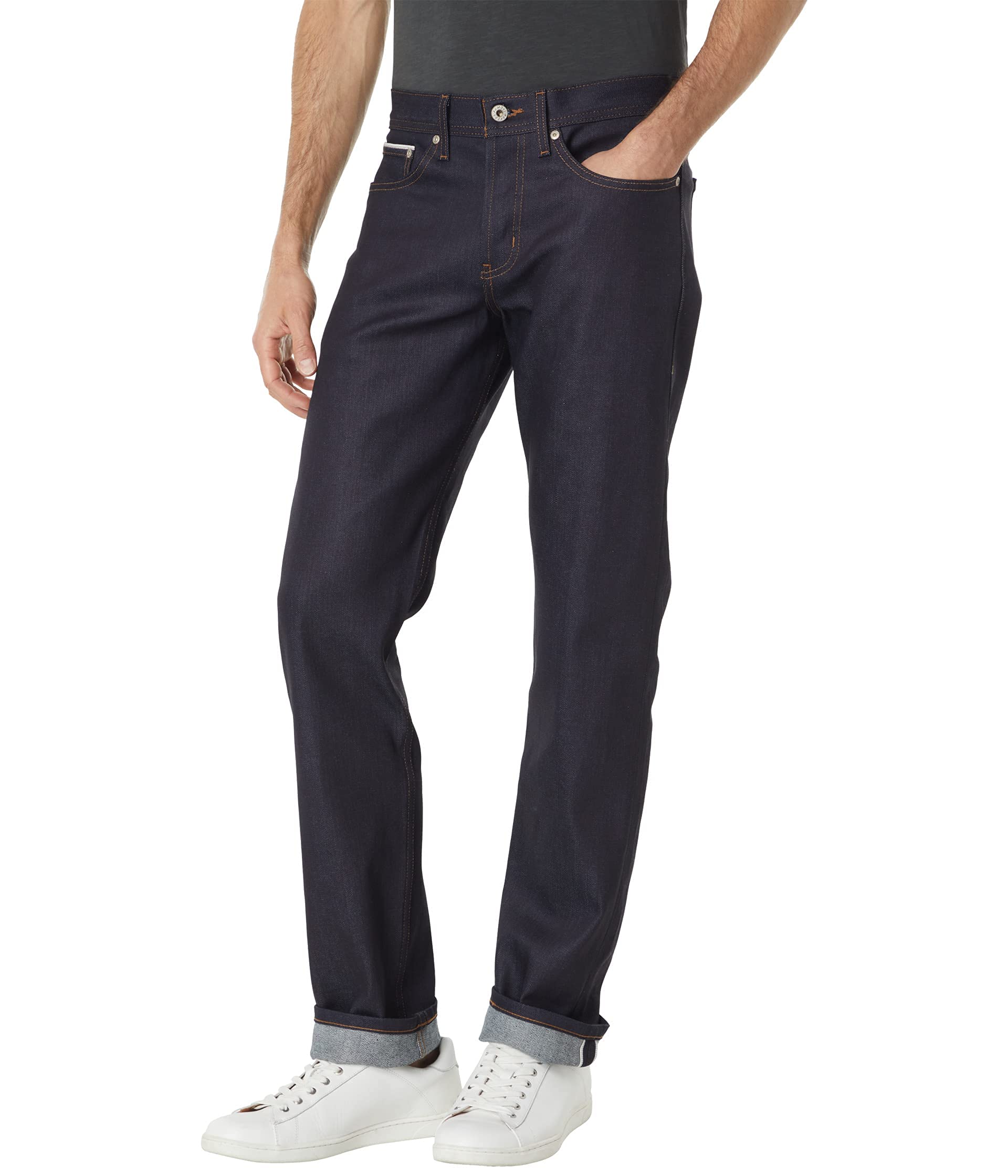 Naked & Famous Denim Men's Weird Guy Tapered Fit Jeans in Nightshade Stretch Selvedge