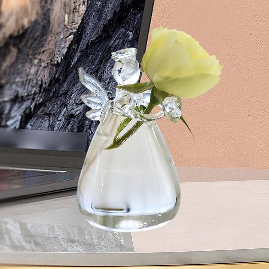 エンジェル 天使の花瓶 Amazon.co.jp: ガラスの天使の花瓶、水耕栽培の小さな花瓶