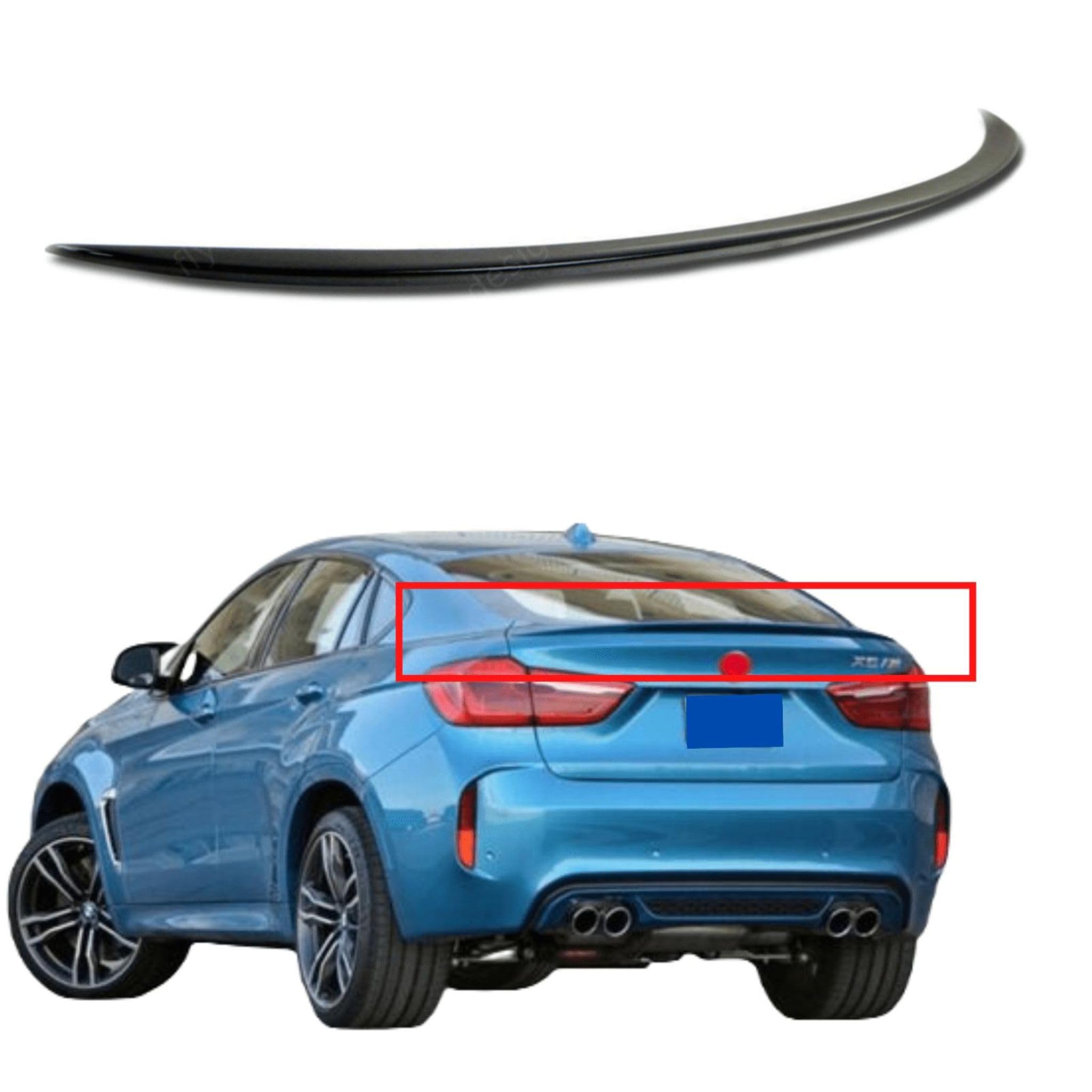 FLY DESIGN Becquet Arrière BMW X6 F16 F86 Noir Brillant