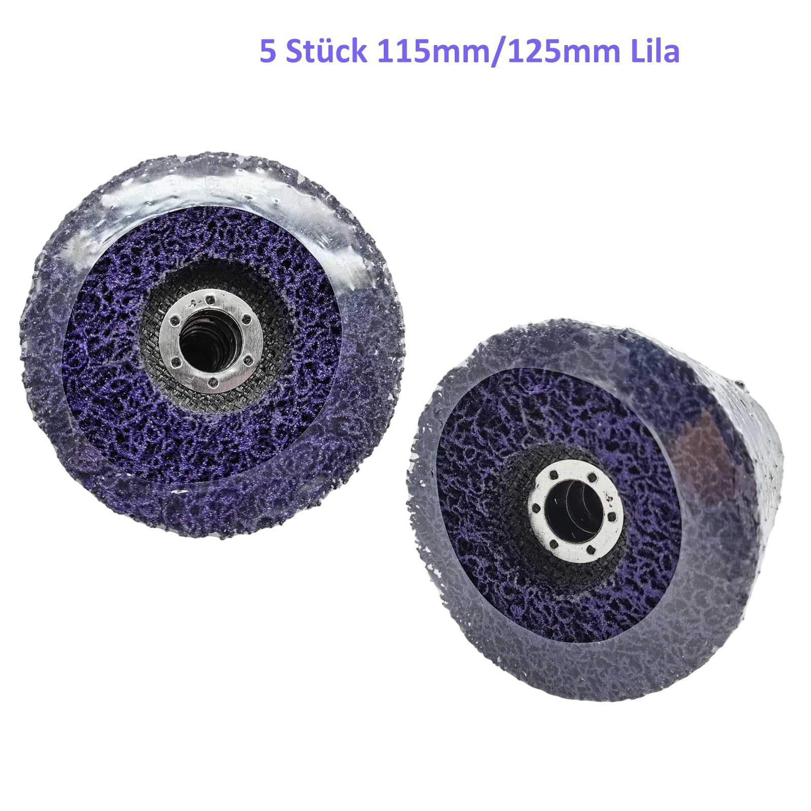 Pack Of 5 CSD Disc Sanding Disc 115 Mm, Cleaning Disc Set, Coarse Cleaning Disc Nylon Fabric Disc Paint Removal Rust For Angle Grinder (Black, 115 X 22 Mm