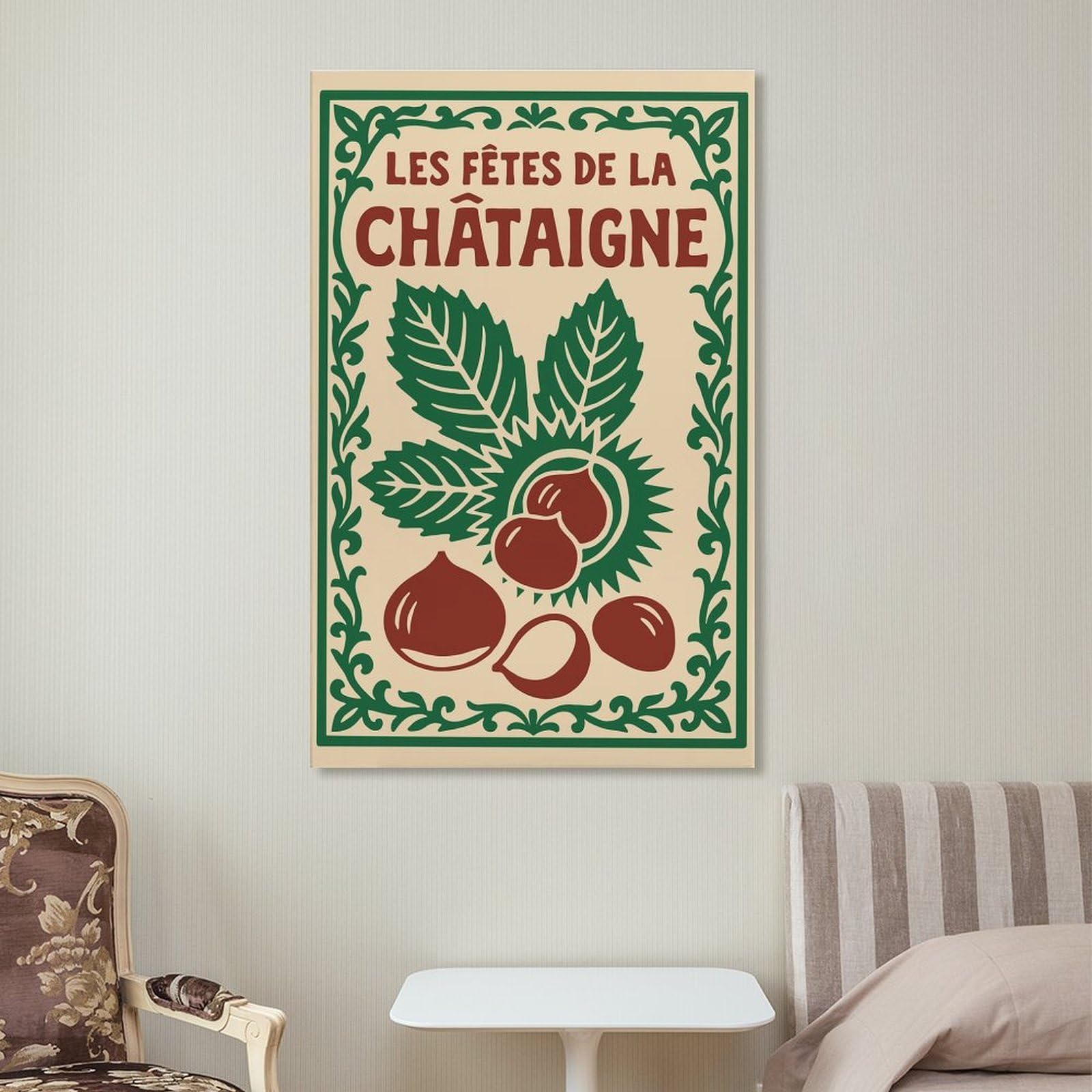 sinyumoney Chestnut Festival Poster Su Tela, Stampe Artistiche Da Parete, Opere D'arte Moderne Per Soggiorno, Camera Da Letto, Ufficio, Decorazioni Murali 16x24inch(40x60cm)