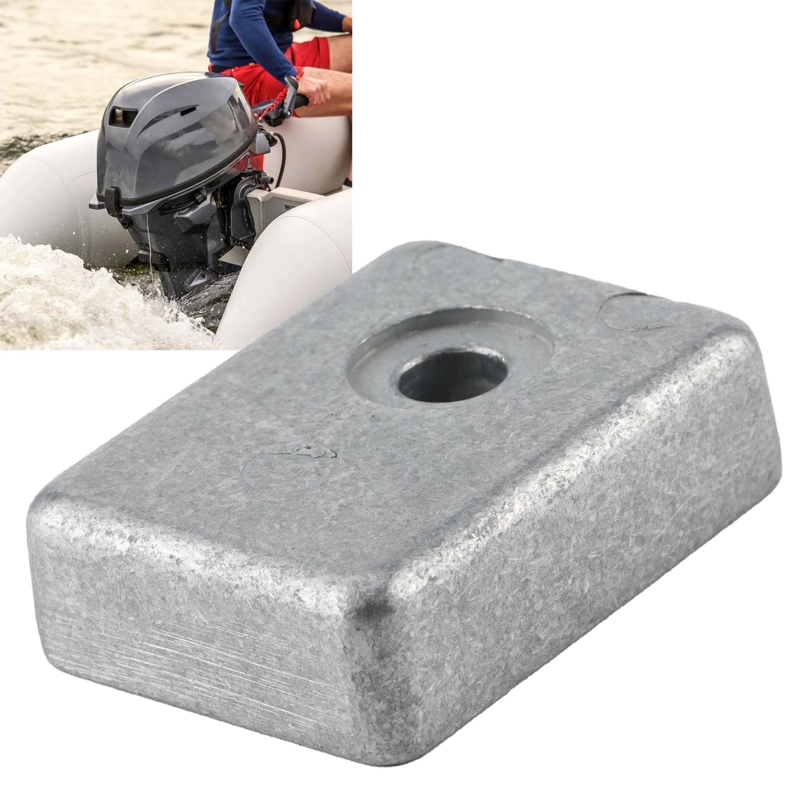 Anodo per Fuoribordo Aramox, Anodo di Zinco per Barca Adatto per Motore Fuoribordo 55320‑95311 55320‑95310 55321‑93J00 55321‑93J01DF25-DF300