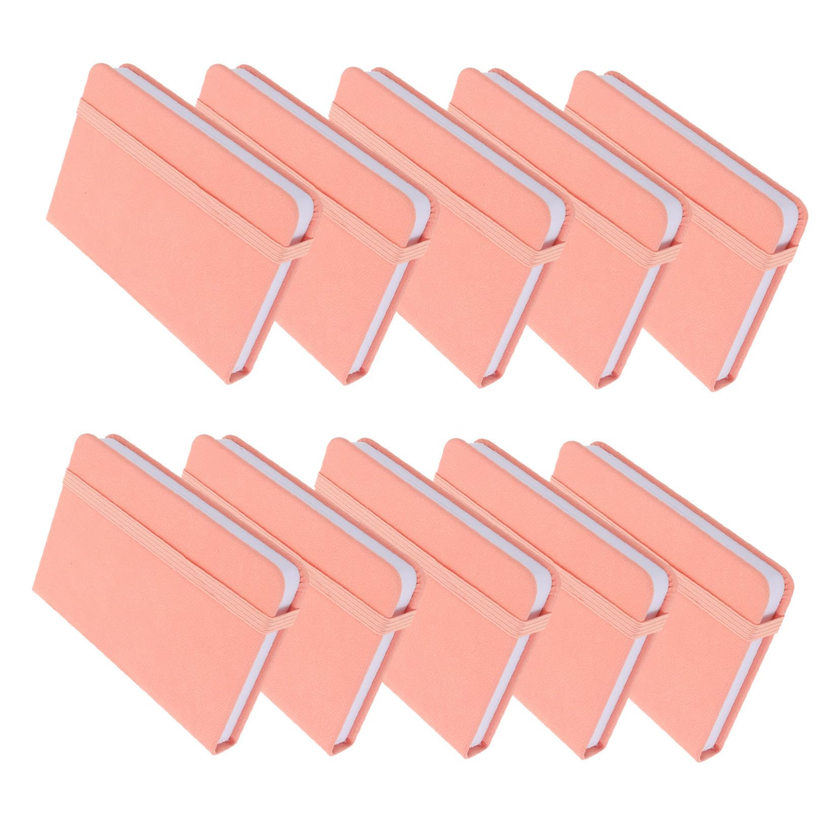 Operitacx Pelle Pu Marrone Quaderno Tascabile A7, 10 Pezzi