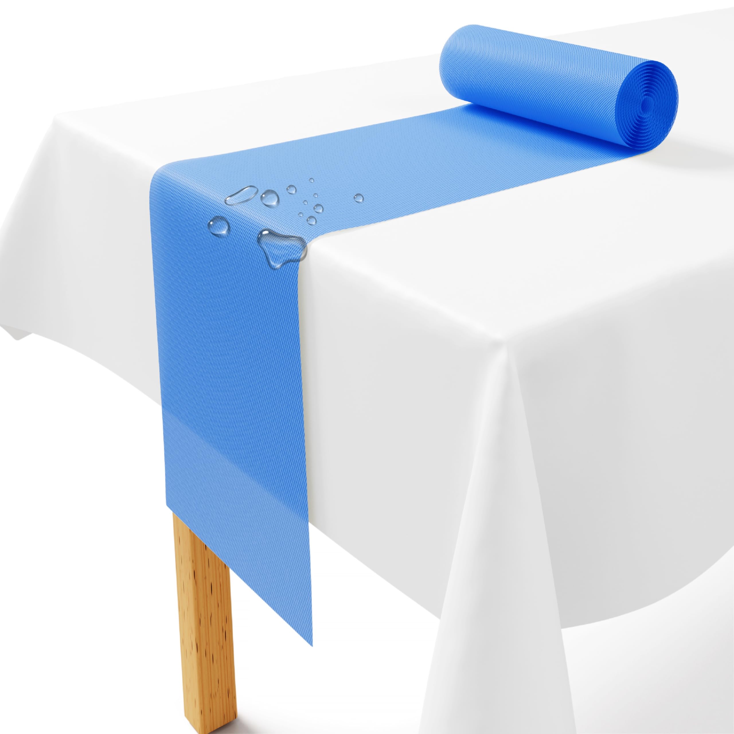 Vlies Tischläufer Hellblau [30cm x 25m] - Einweg Tischband als edle Tischläufer Tischdeko für Hochzeit, Kommunion, Taufe, Geburtstag, Weihnachten und Biertisch Feste