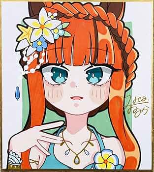 色鉛筆画 原画 サイレンススズカ 手描き イラスト No.45 馬 色鉛筆画 原画 サイレンススズカ 手描き イラスト No.45 馬