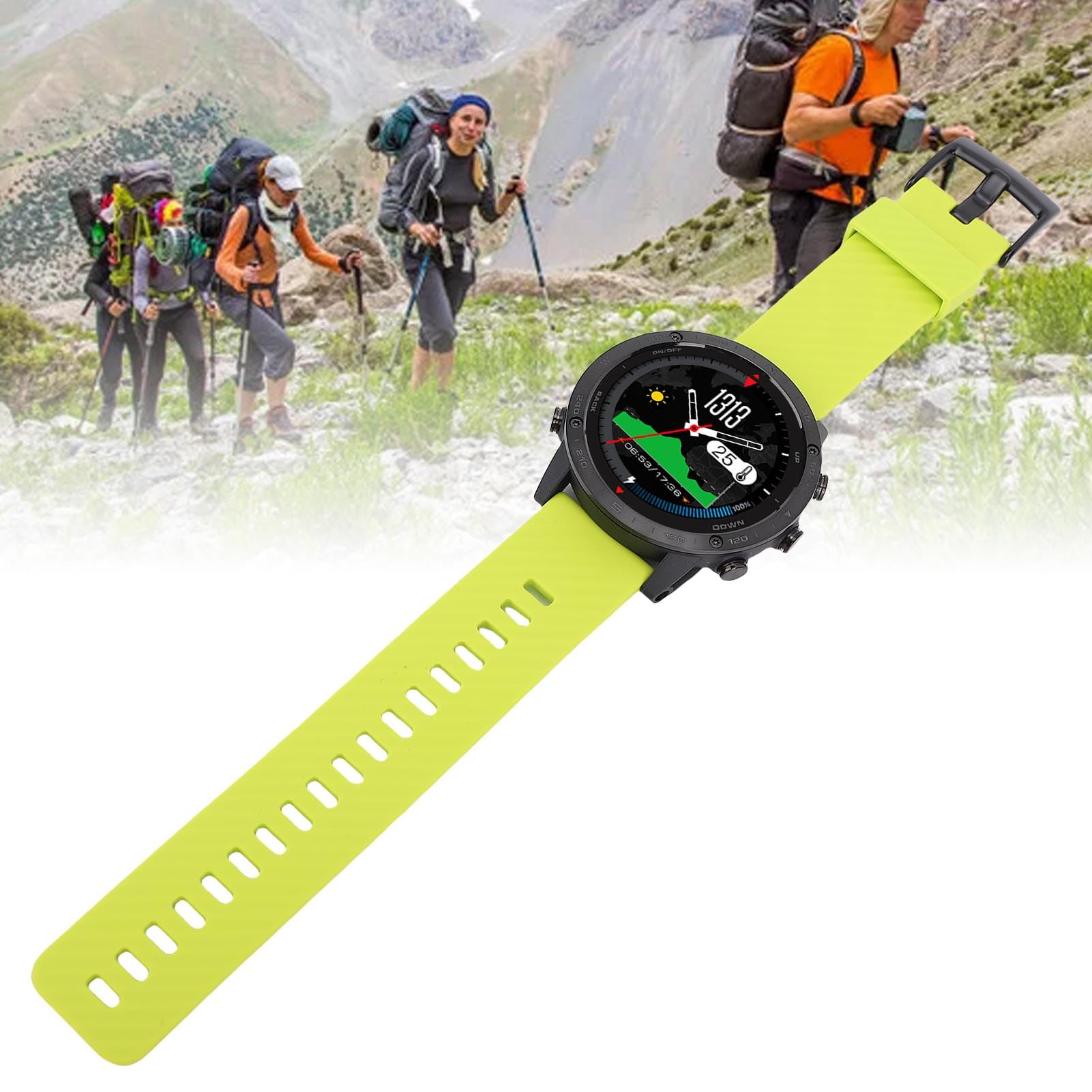 Diyeeni Smartwatch Rotondo con Display da 1.3 Pollici, Impermeabile 50M, | Orologio da polso sportivo per nuoto, immersioni, orologio da corsa con GPS, fitness tracker da esterno per uomo, batteria