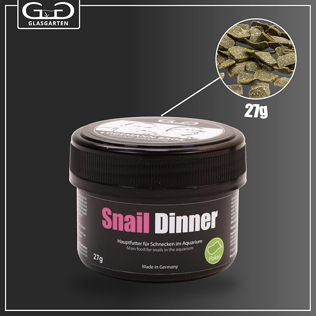 Foto 2 de 8 de GlasGarten Snail Dinner - 27g - Alimento Premium para Caracoles, alimento básico para Caracoles de Agua…