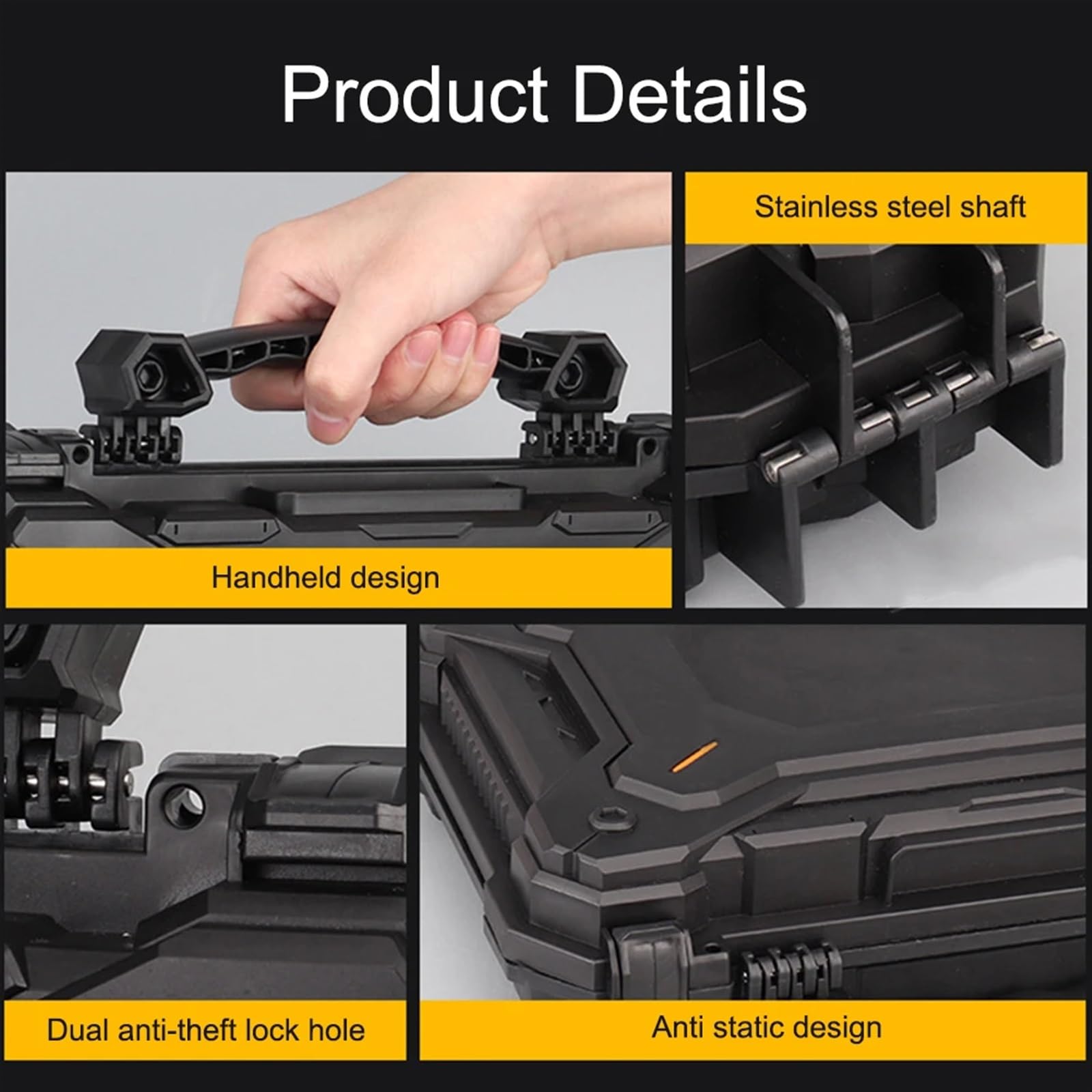 Valigia portautensili rigida Borsa impermeabile di sicurezza portatile con cuscinetti in schiuma Flight Case Professionale
